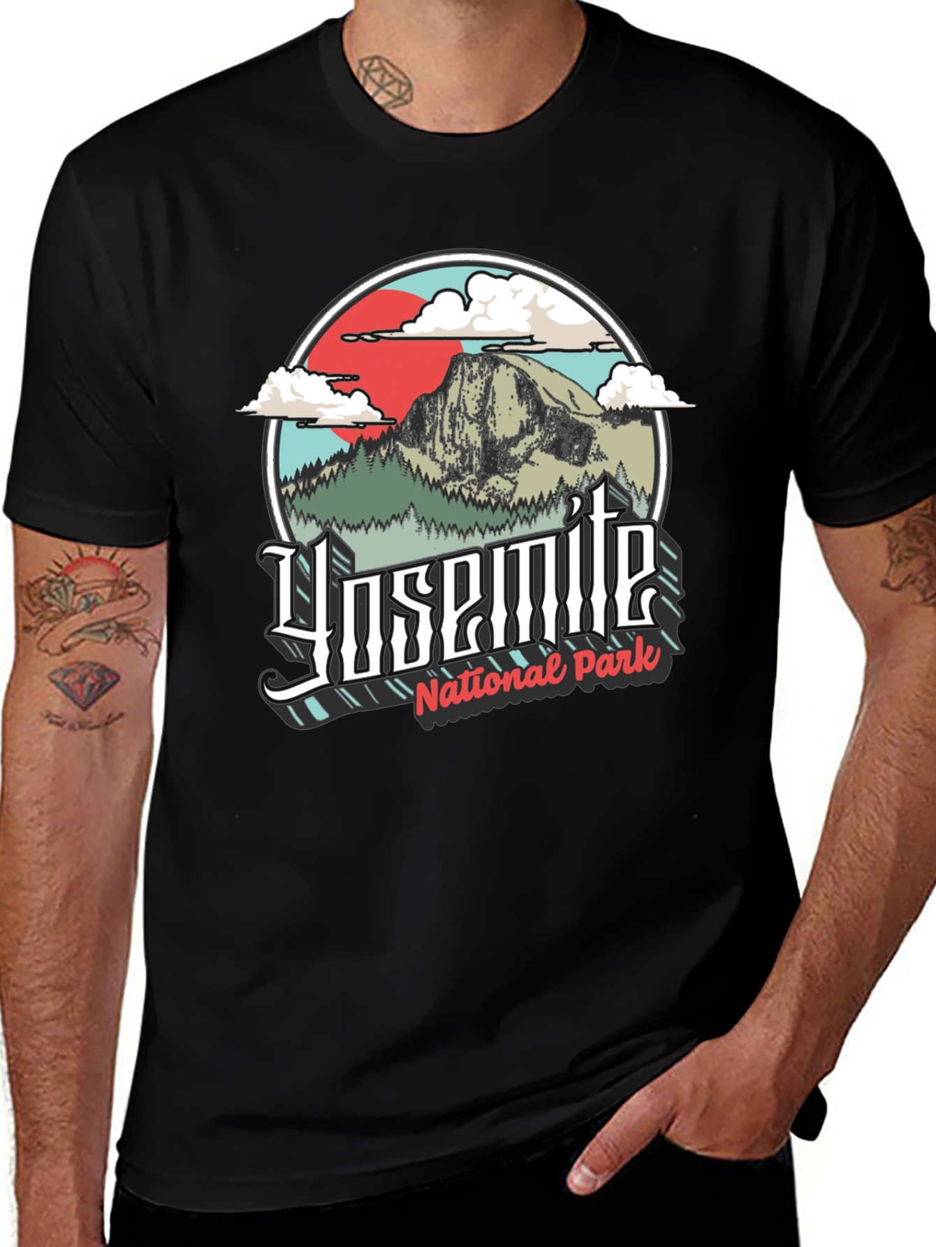 Variant 22 of Yosemite National Park Graphic Tee - Black