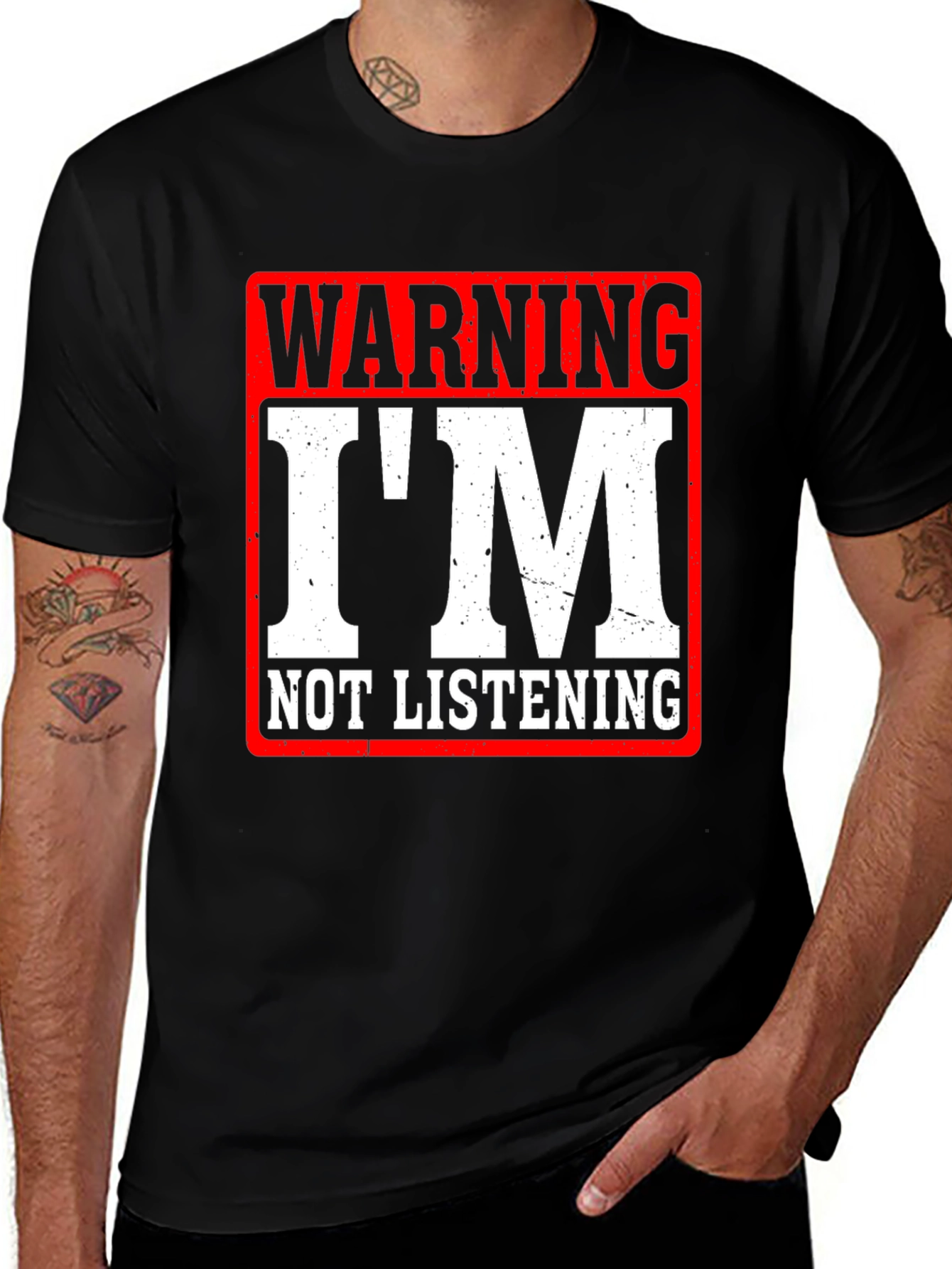 Variant 8 of Warning I'M NOT LISTENING T-Shirt