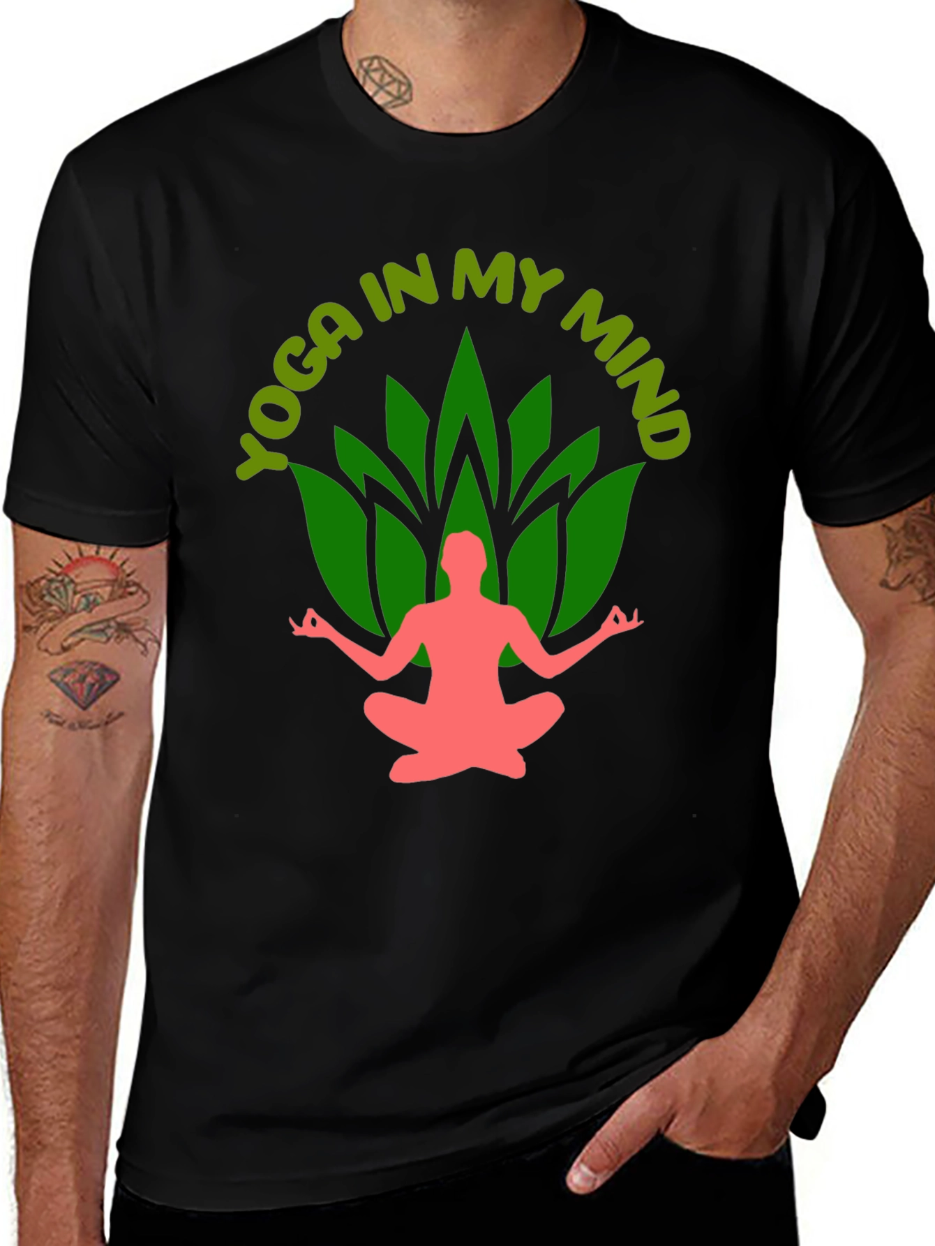 Variant 16 of Yoga In My Mind Black Graphic Tee