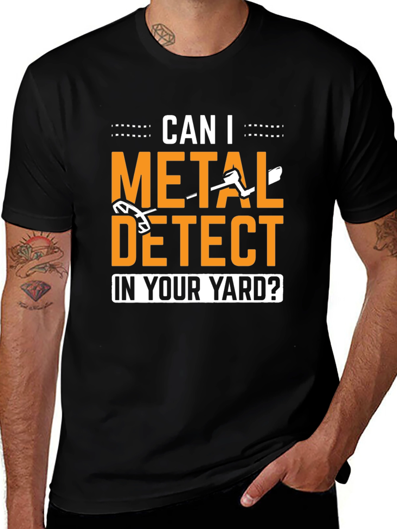 Variant 30 of Metal Detecting T-Shirt - Yard Treasure Hunt Tee