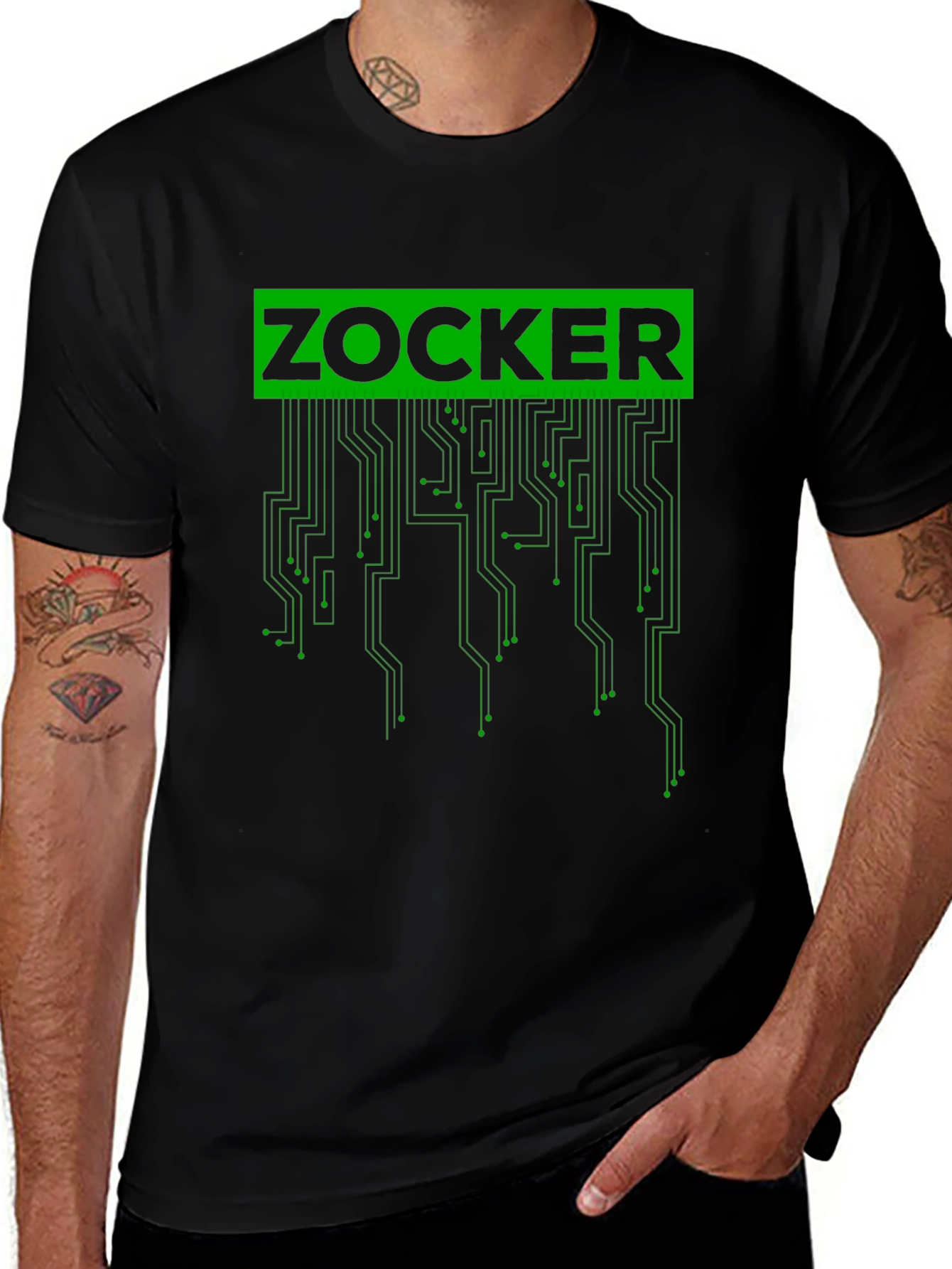 Variant 21 of Zocker Gaming T-Shirt - Black