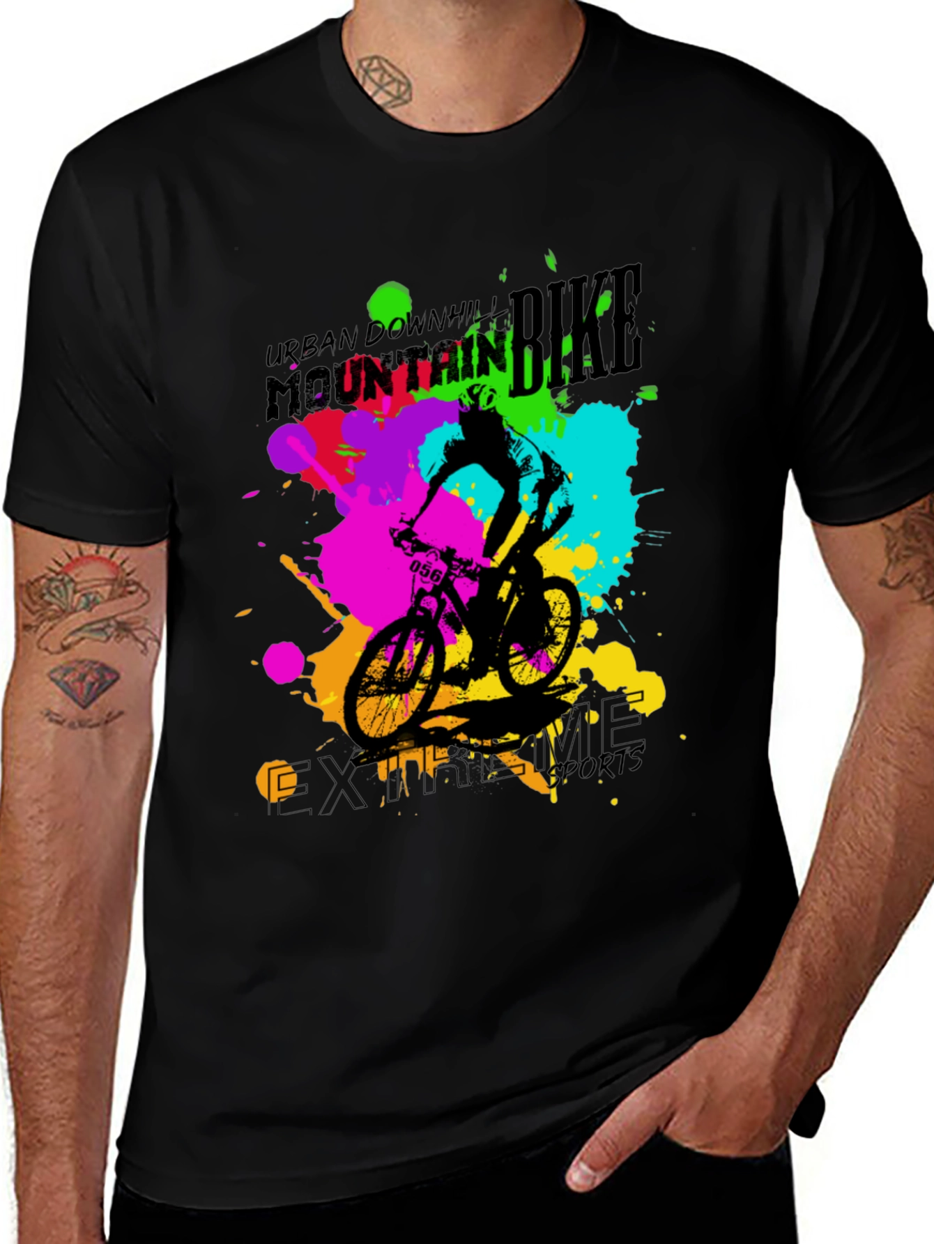 Variant 27 of Mountain Bike Extreme Sports Graphic T-Shirt