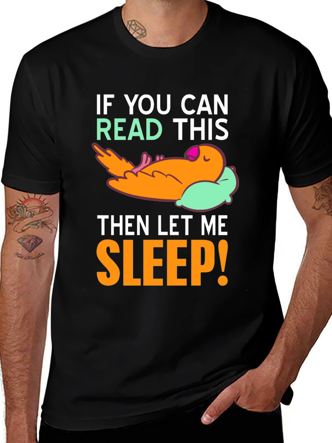 Variant 5 of Sleepy Bird Graphic T-Shirt - Funny Slogan Tee