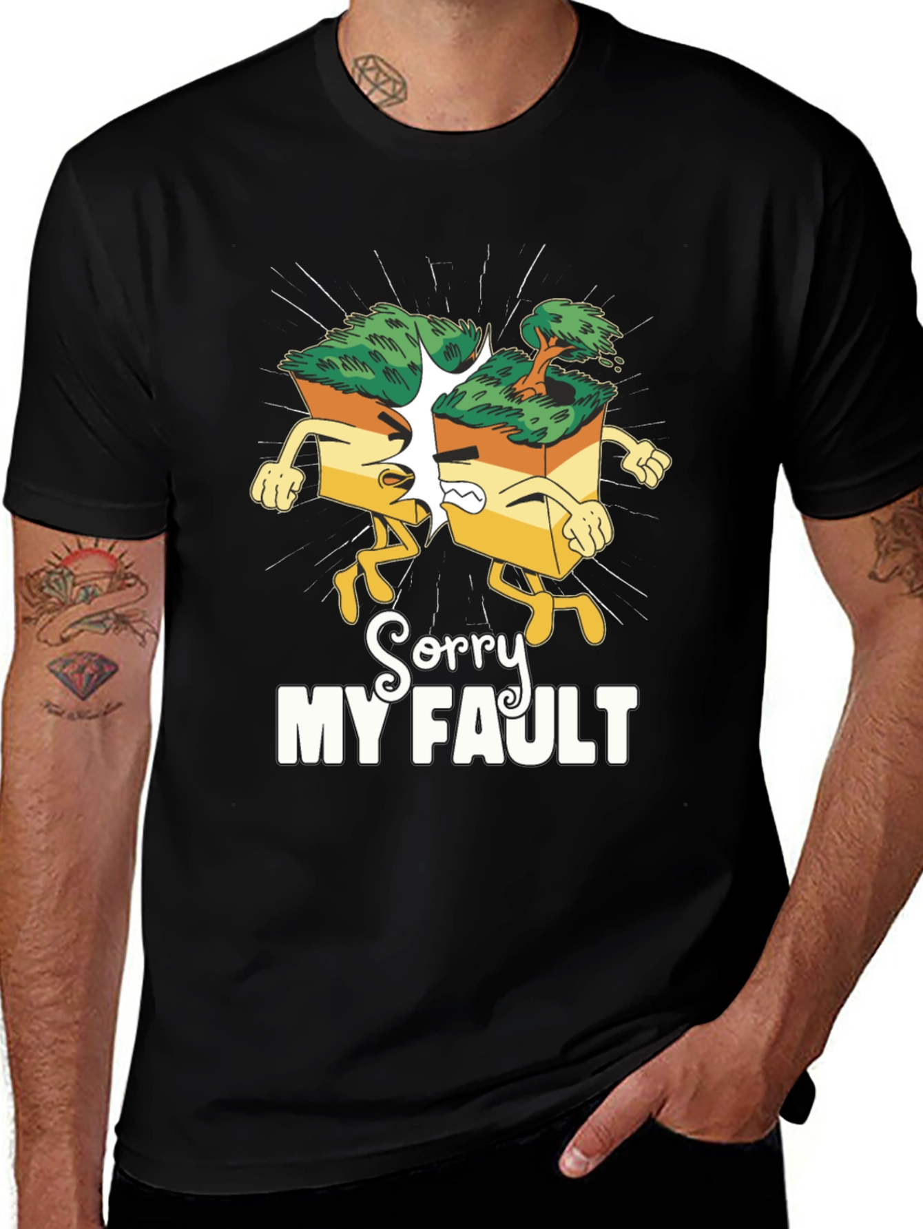 Variant 30 of Sorry My Fault T-Shirt - Funny Bonsai Tree Design
