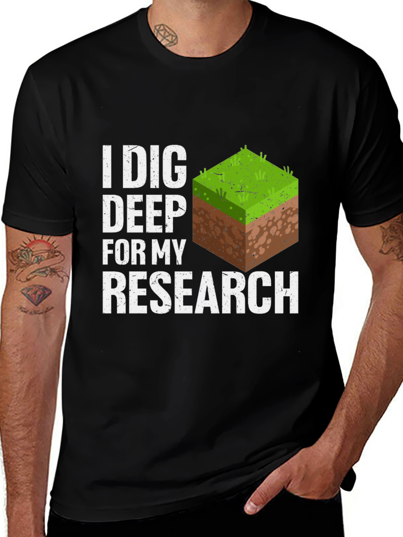 Variant 17 of I Dig Deep For My Research Graphic Tee