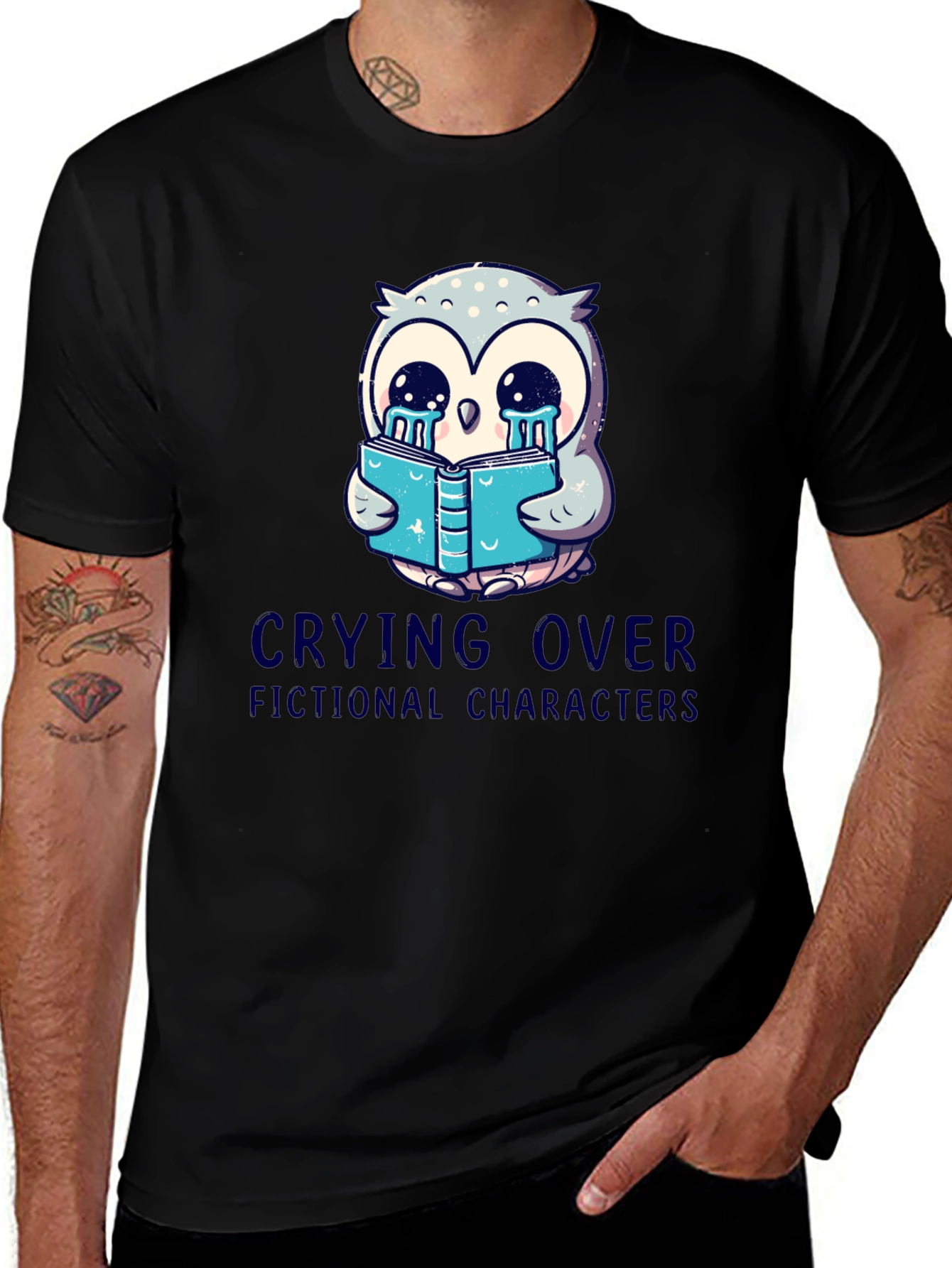 Variant 25 of Crying Owl Fictional Characters Graphic Tee
