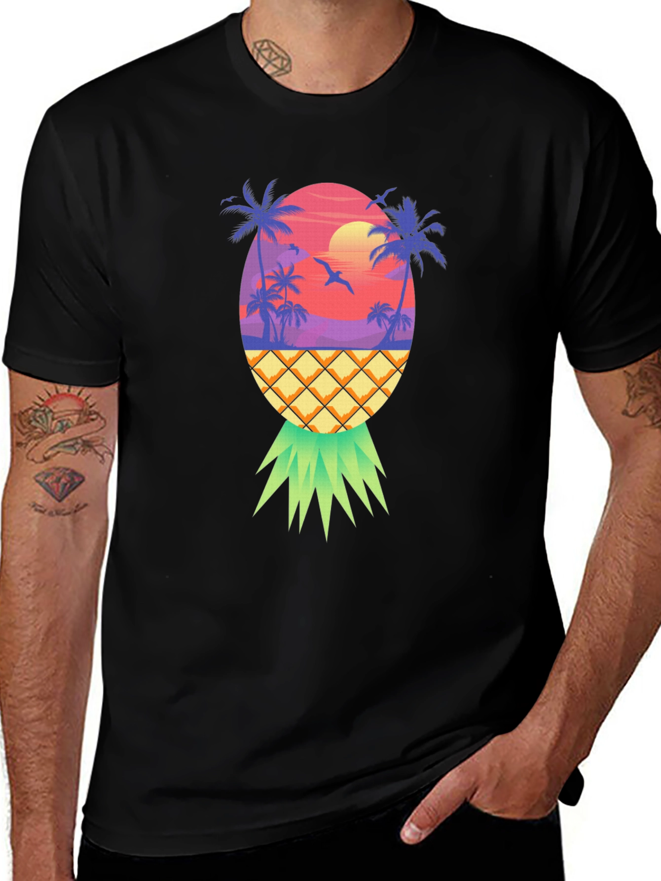 Variant 18 of Pineapple Sunset Graphic Tee