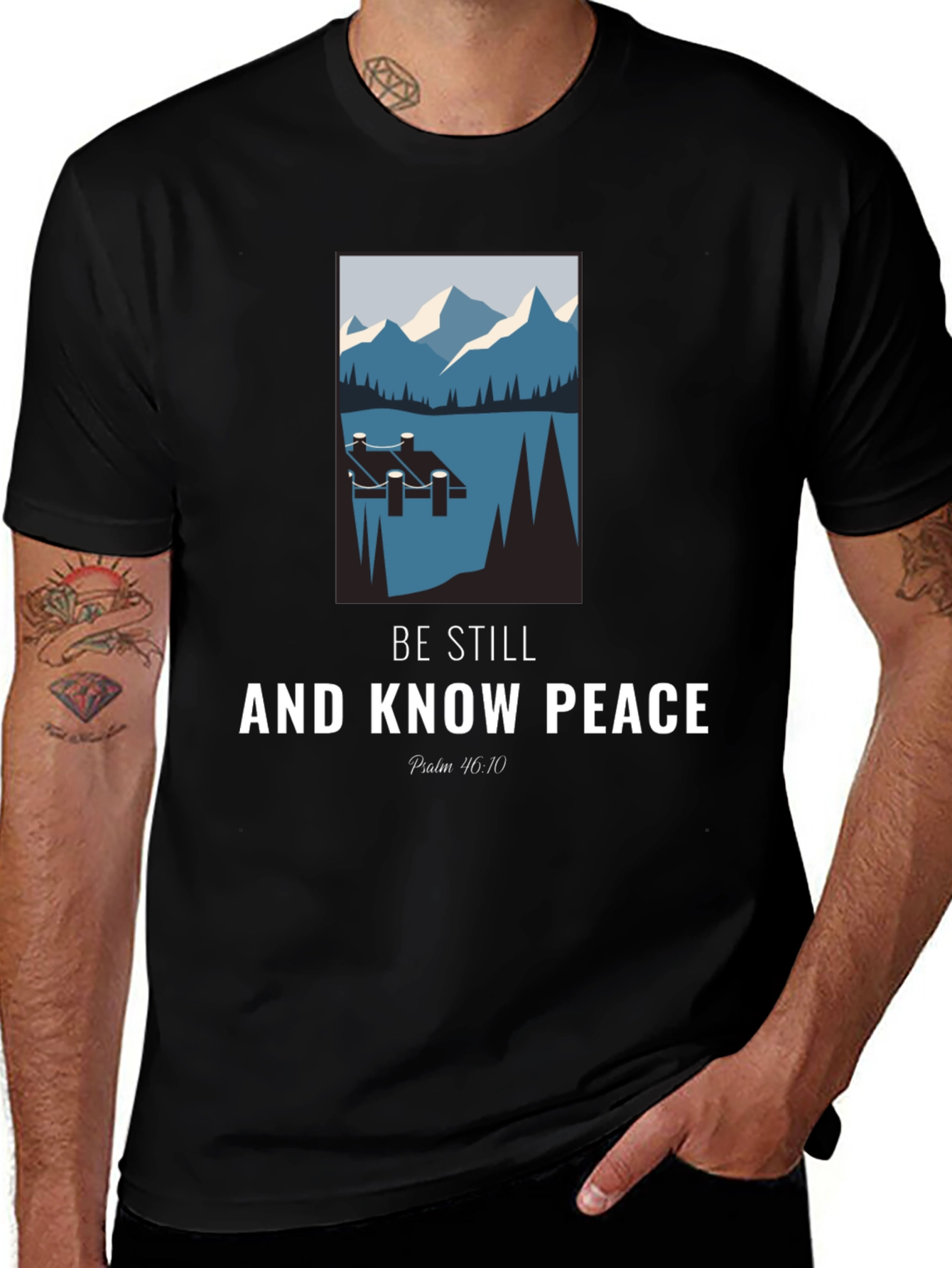 Variant 15 of Be Still and Know Peace Graphic T-Shirt