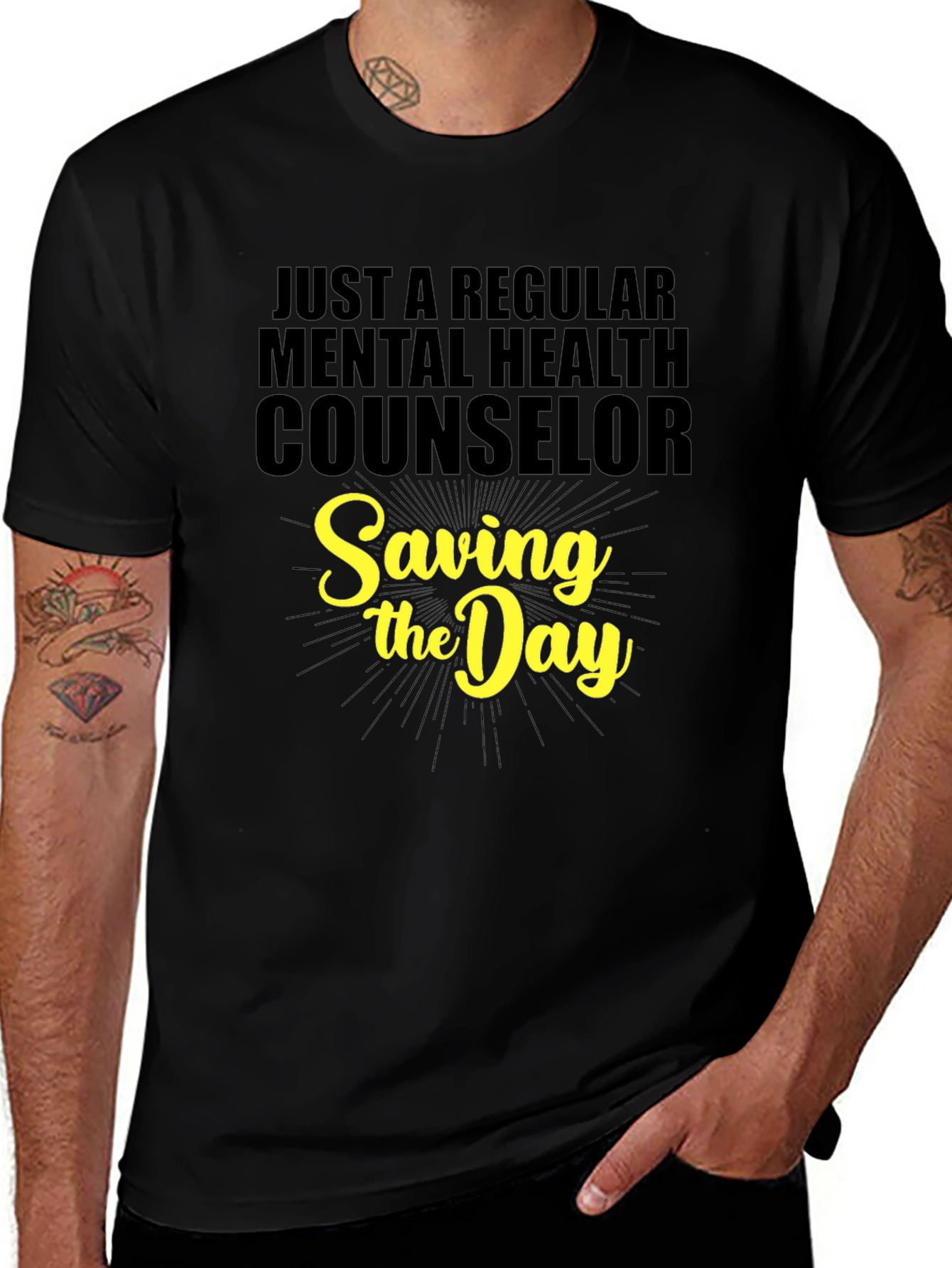 Variant 22 of Mental Health Counselor T-Shirt - Saving the Day