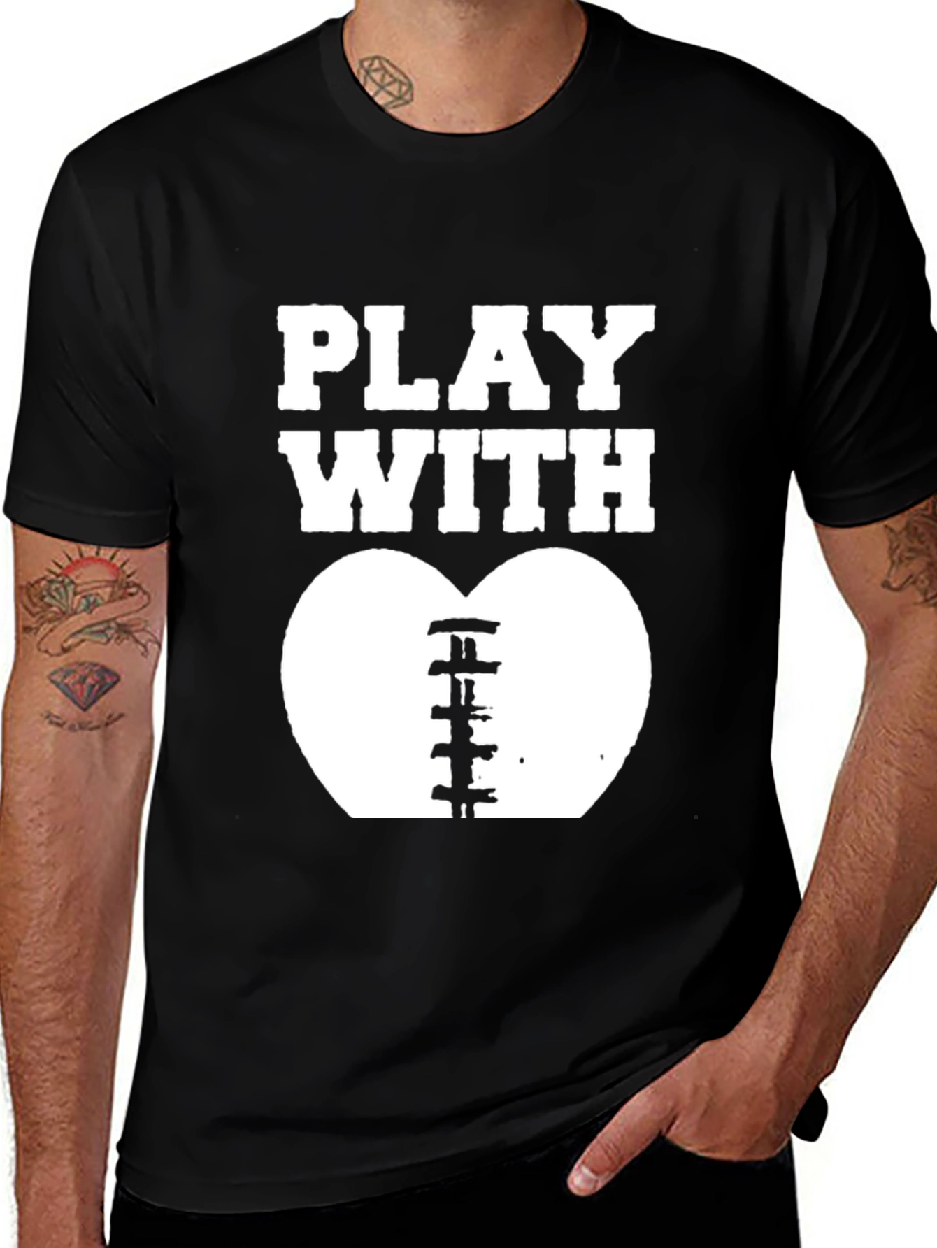 Variant 10 of Play With My Heart Football T-Shirt