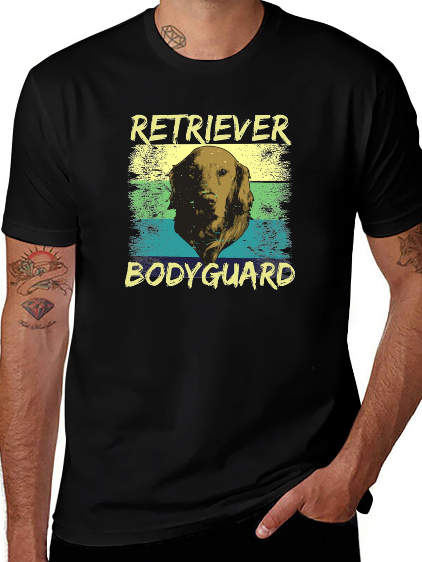 Retriever Bodyguard Graphic T-Shirt - Dog Lover Tee