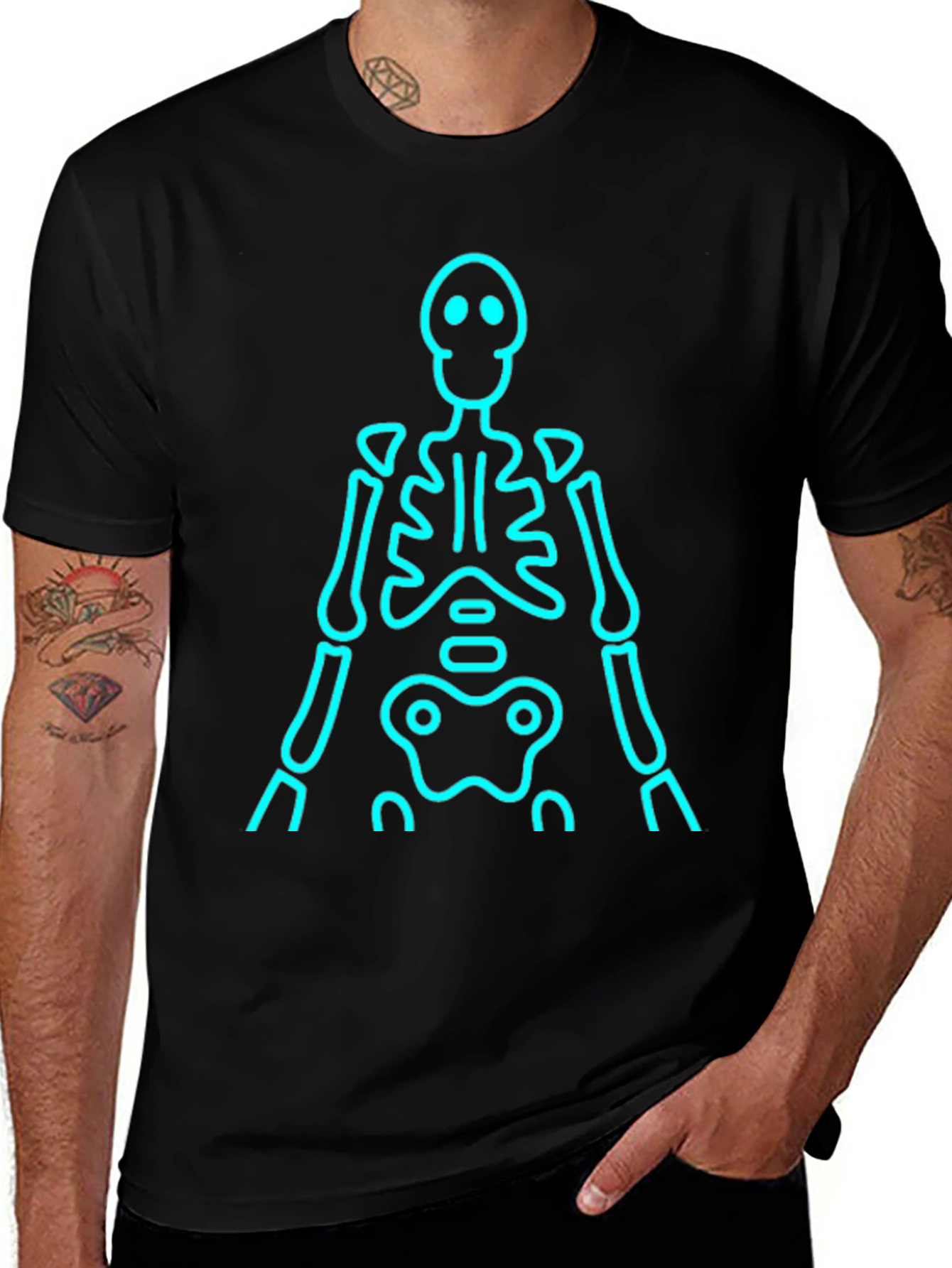 Skeleton Glow T-Shirt - Black