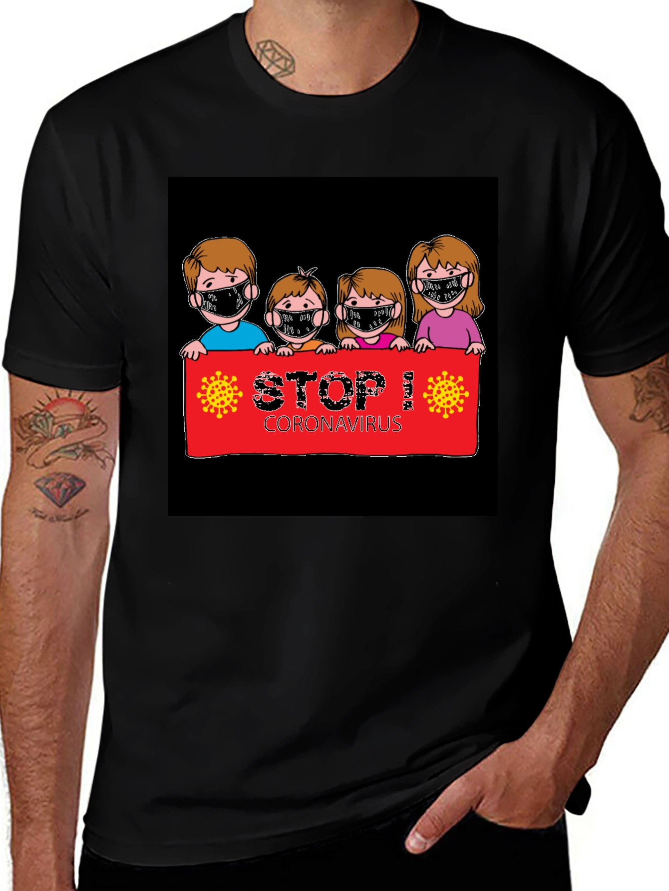 Variant 7 of Stop Coronavirus Graphic Tee