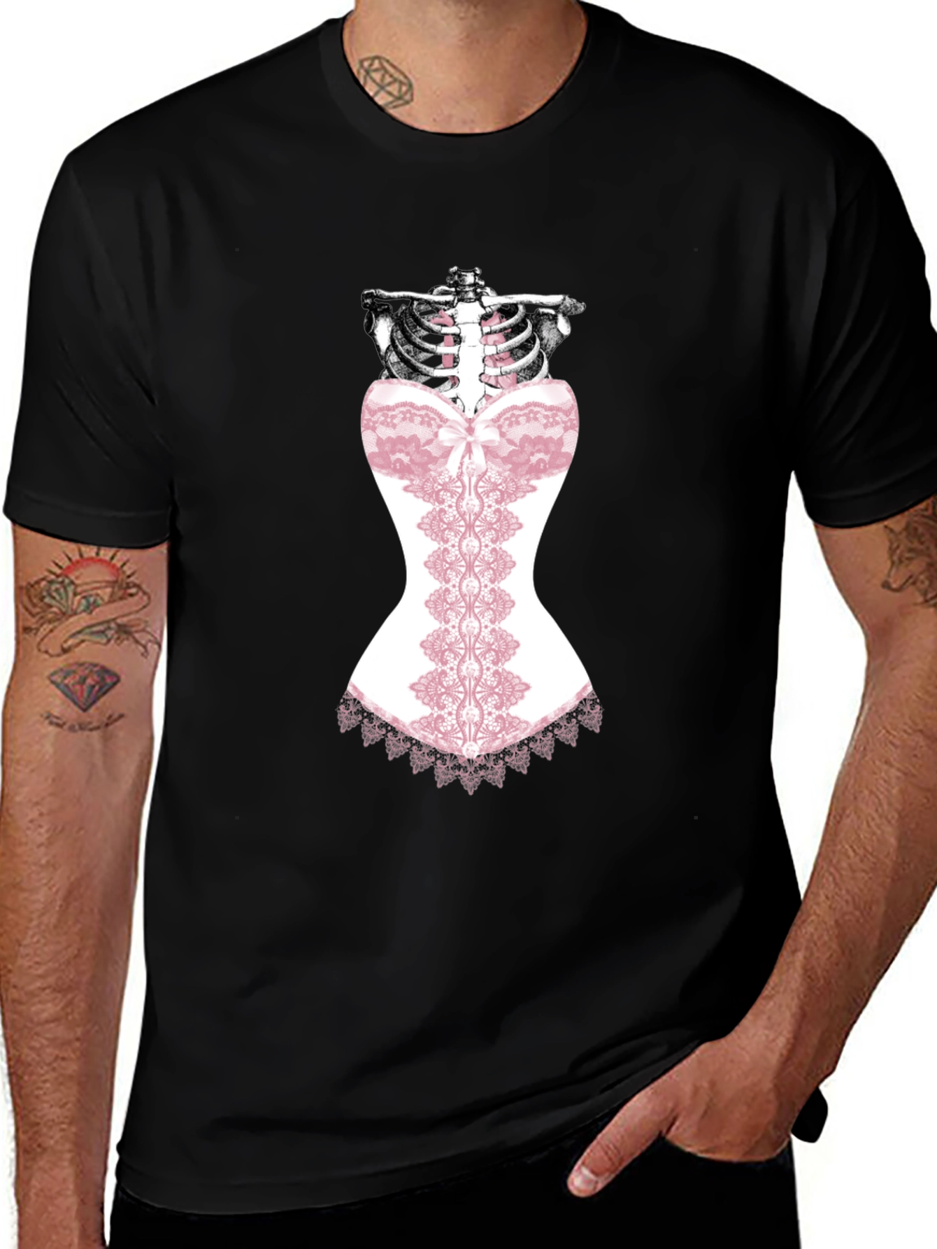 Variant 26 of Skeleton Corset Graphic T-Shirt