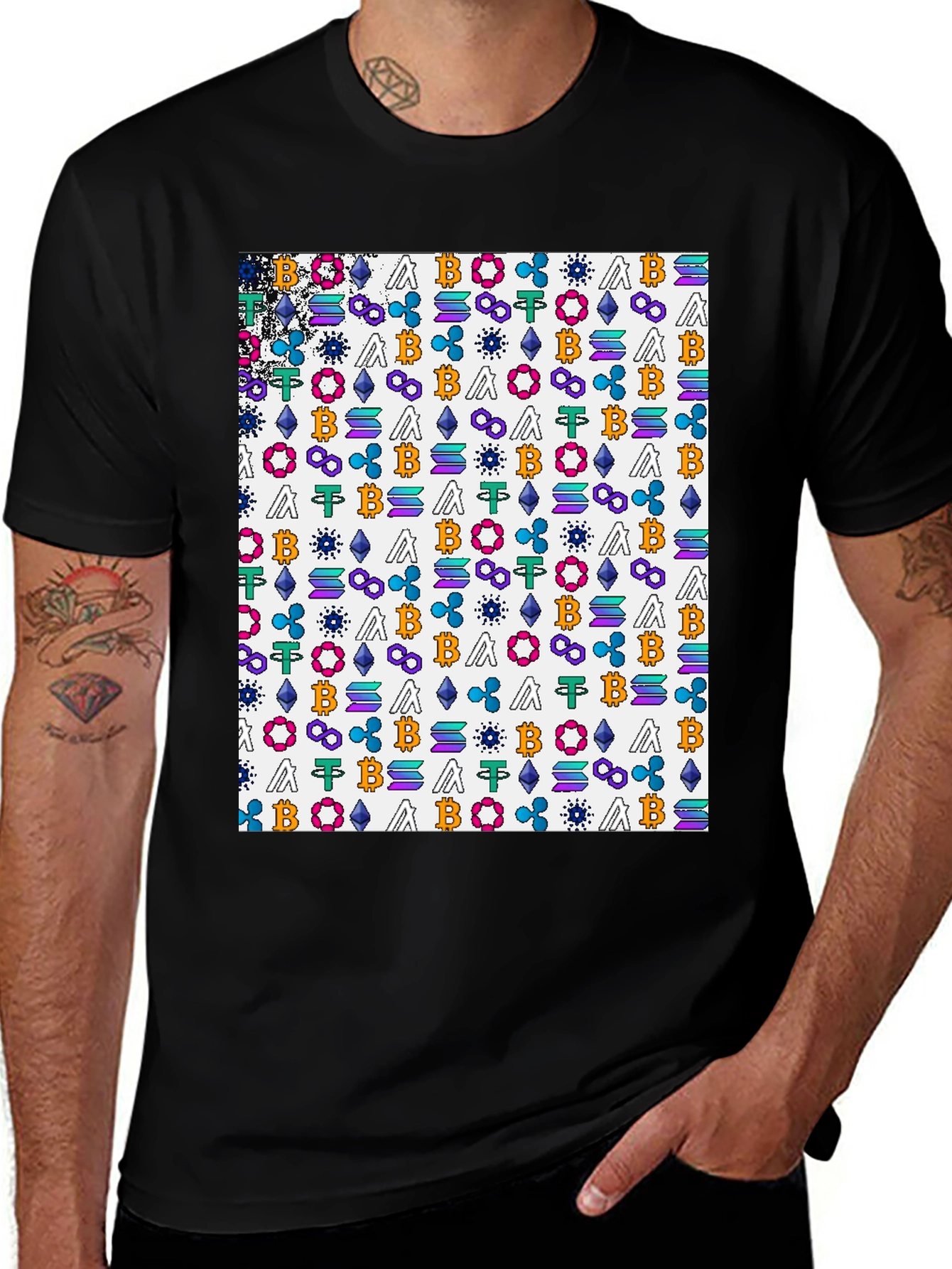 Variant 5 of Crypto Print T-Shirt