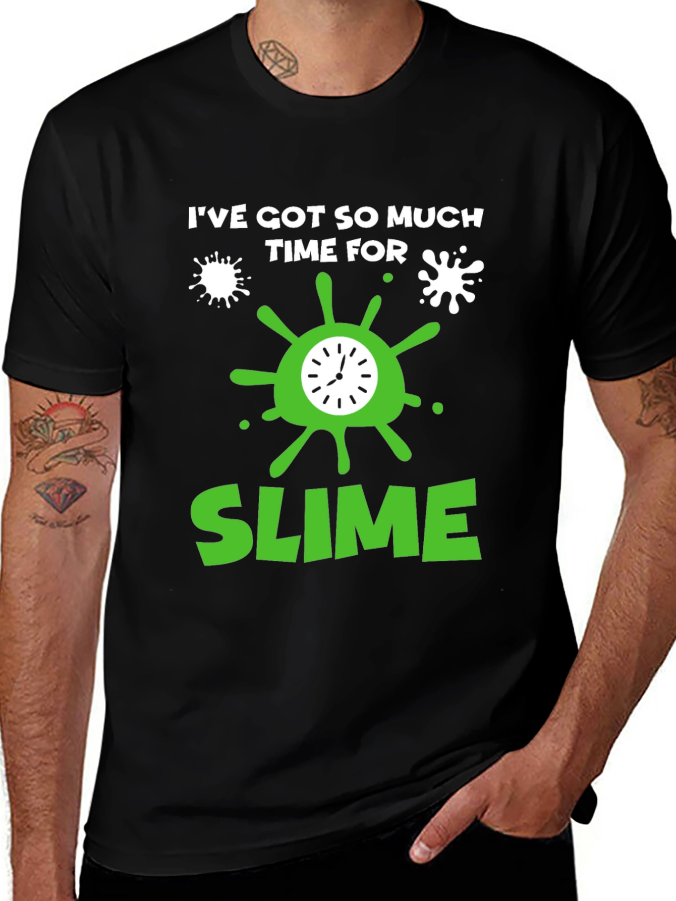 Variant 2 of Time for Slime Black Graphic Tee
