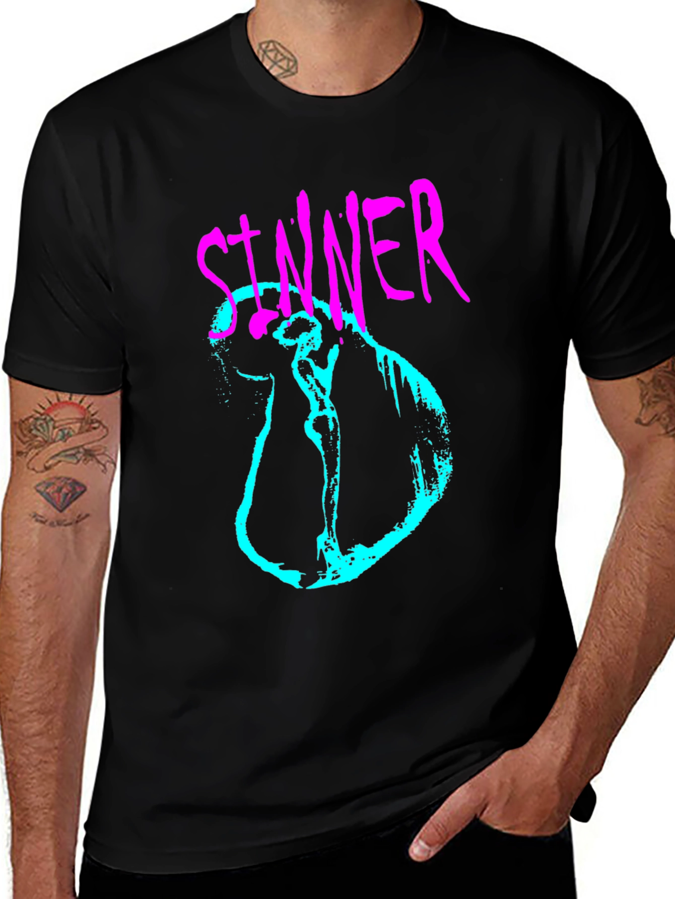 Variant 3 of Sinner Graphic Tee - Edgy Streetwear Style