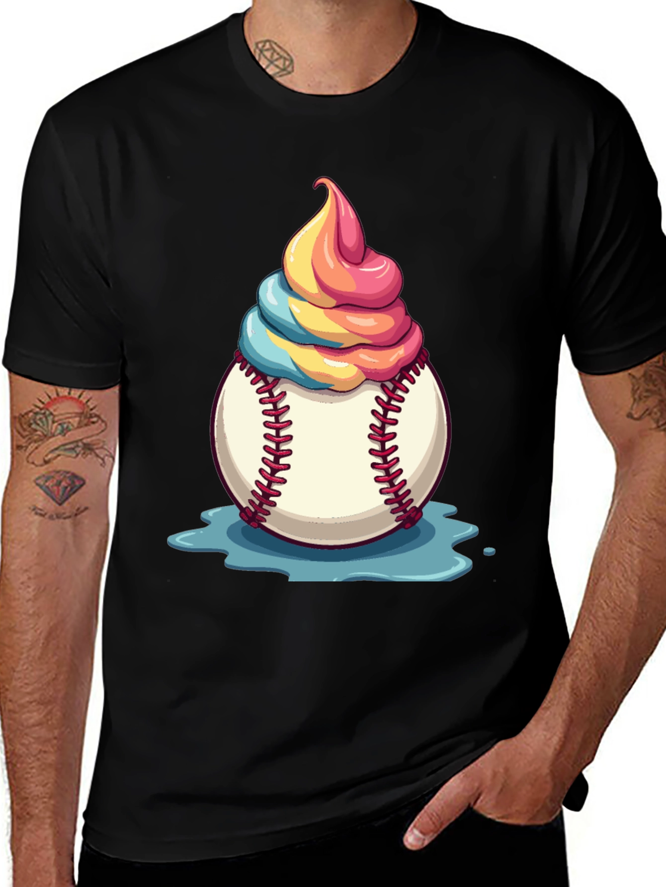 Variant 6 of Baseball Ice Cream T-Shirt