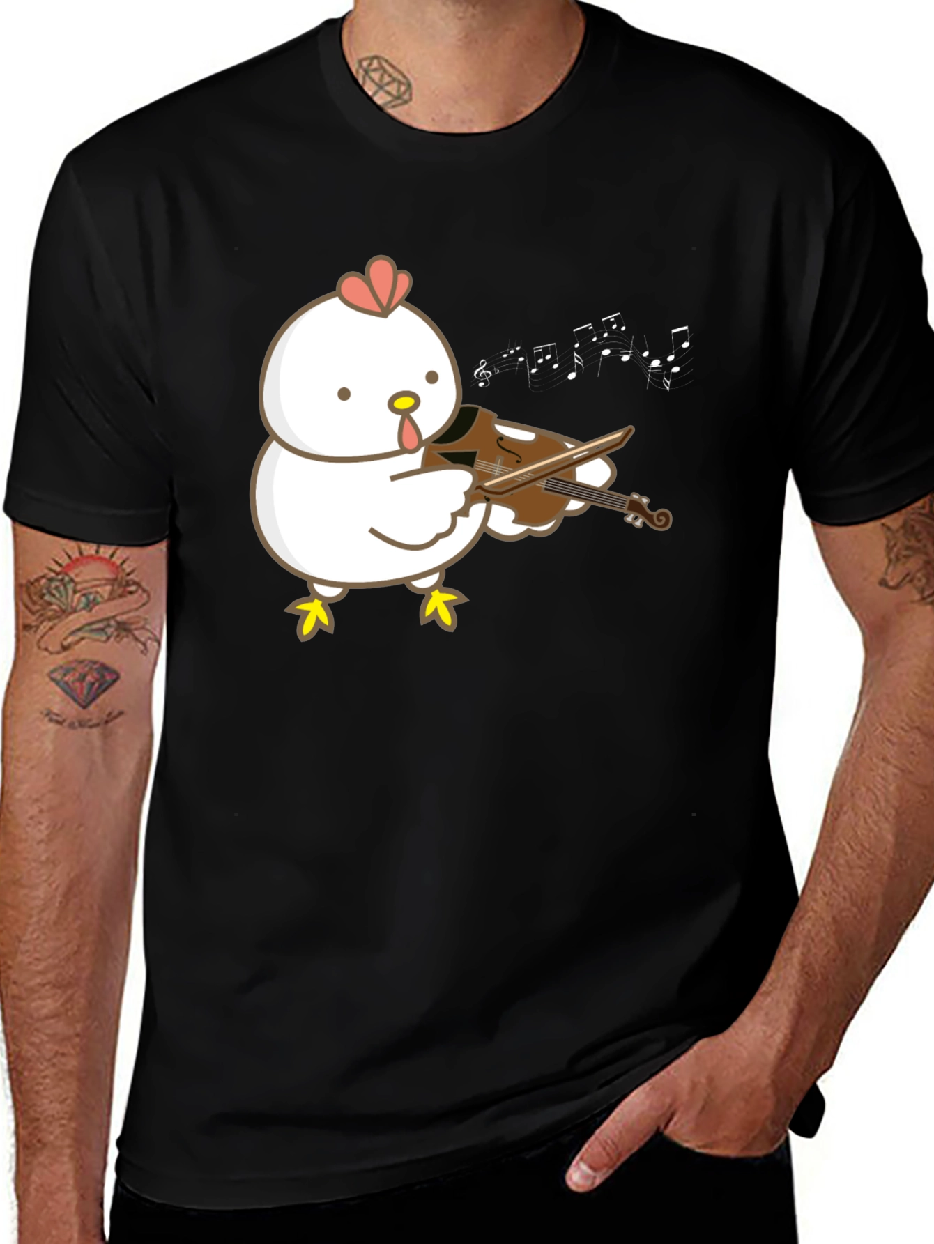 Variant 23 of Chicken Playing Violin T-Shirt