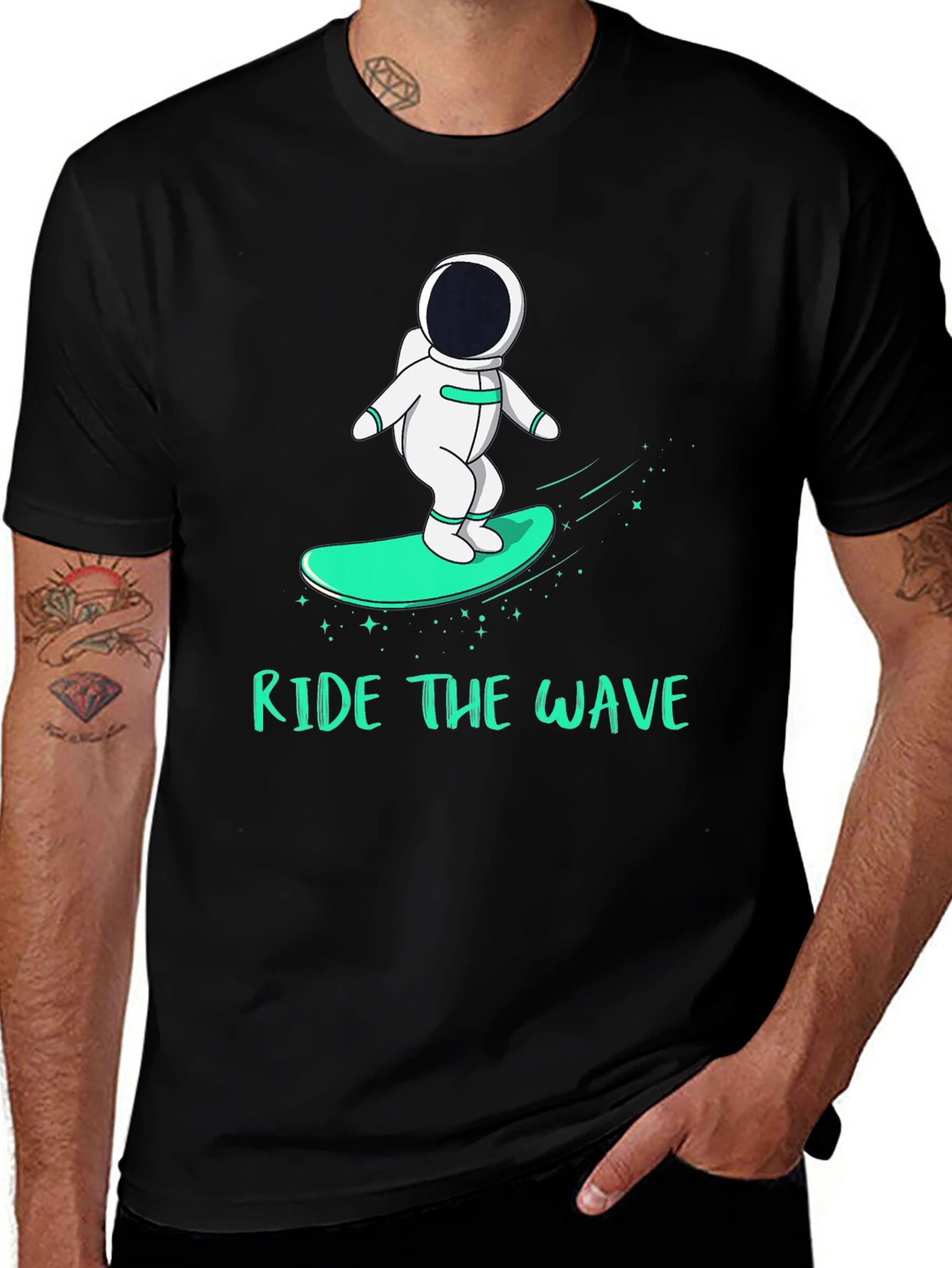 Variant 23 of Ride the Wave Astronaut T-Shirt