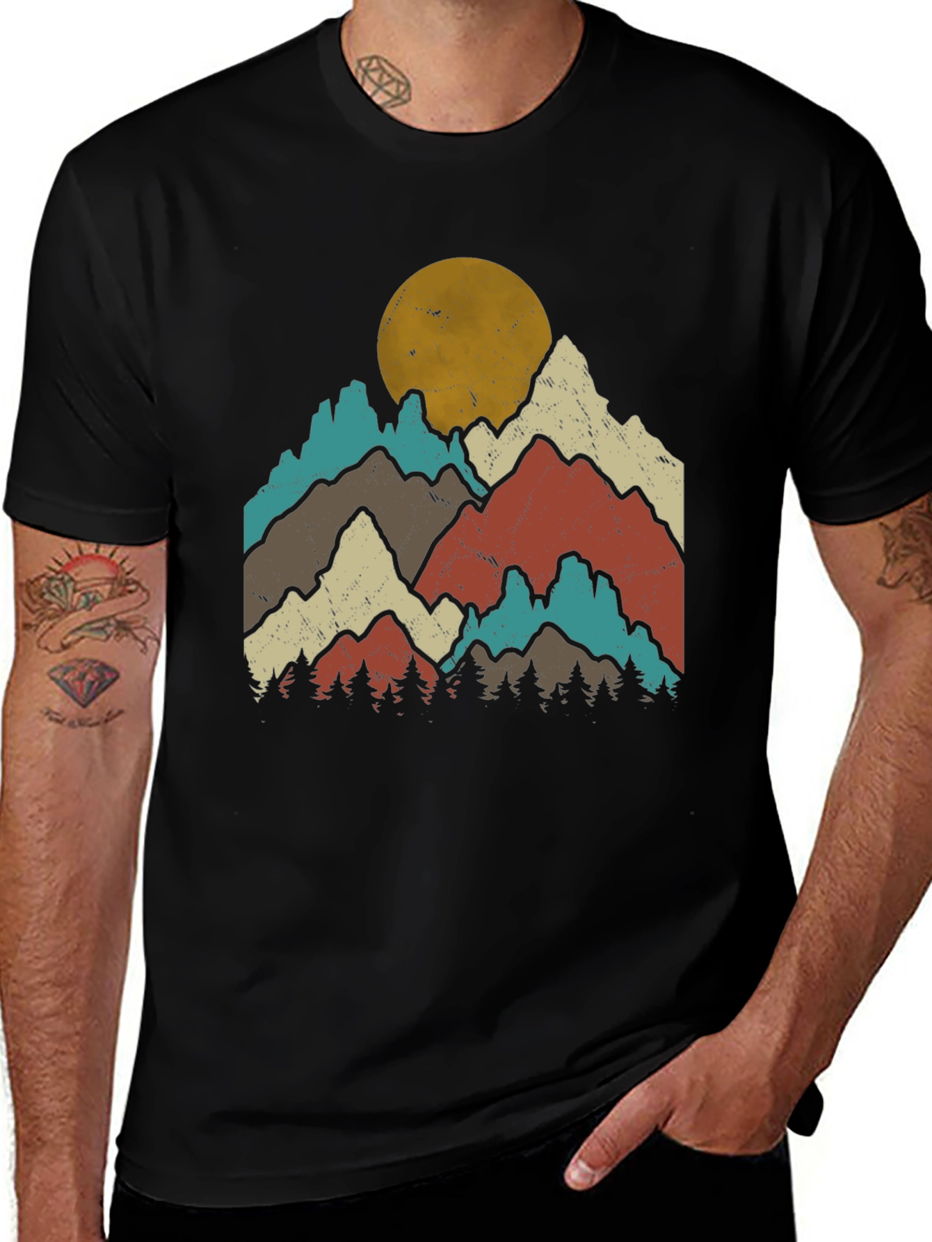 Variant 19 of Retro Mountain Graphic Tee - Outdoor Adventure T-Shirt
