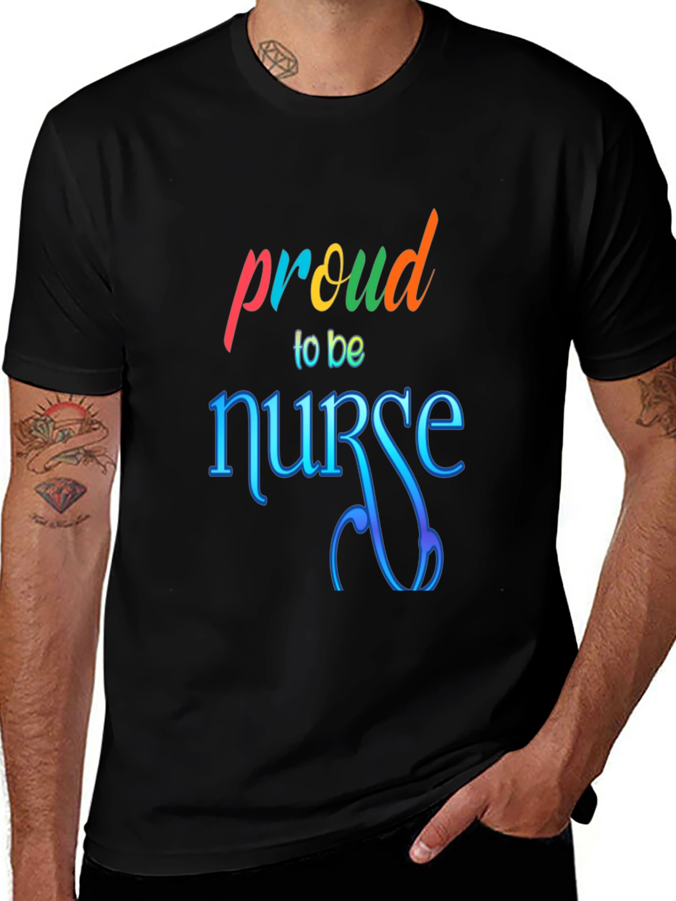 Variant 23 of Proud Nurse Graphic Tee - Soft Cotton Comfort