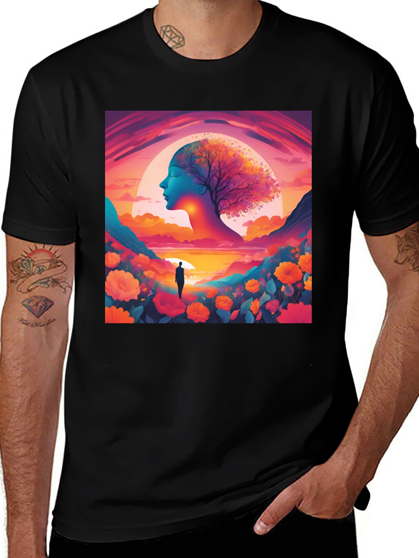 Variant 18 of Nature's Dream T-Shirt - Artistic Graphic Tee