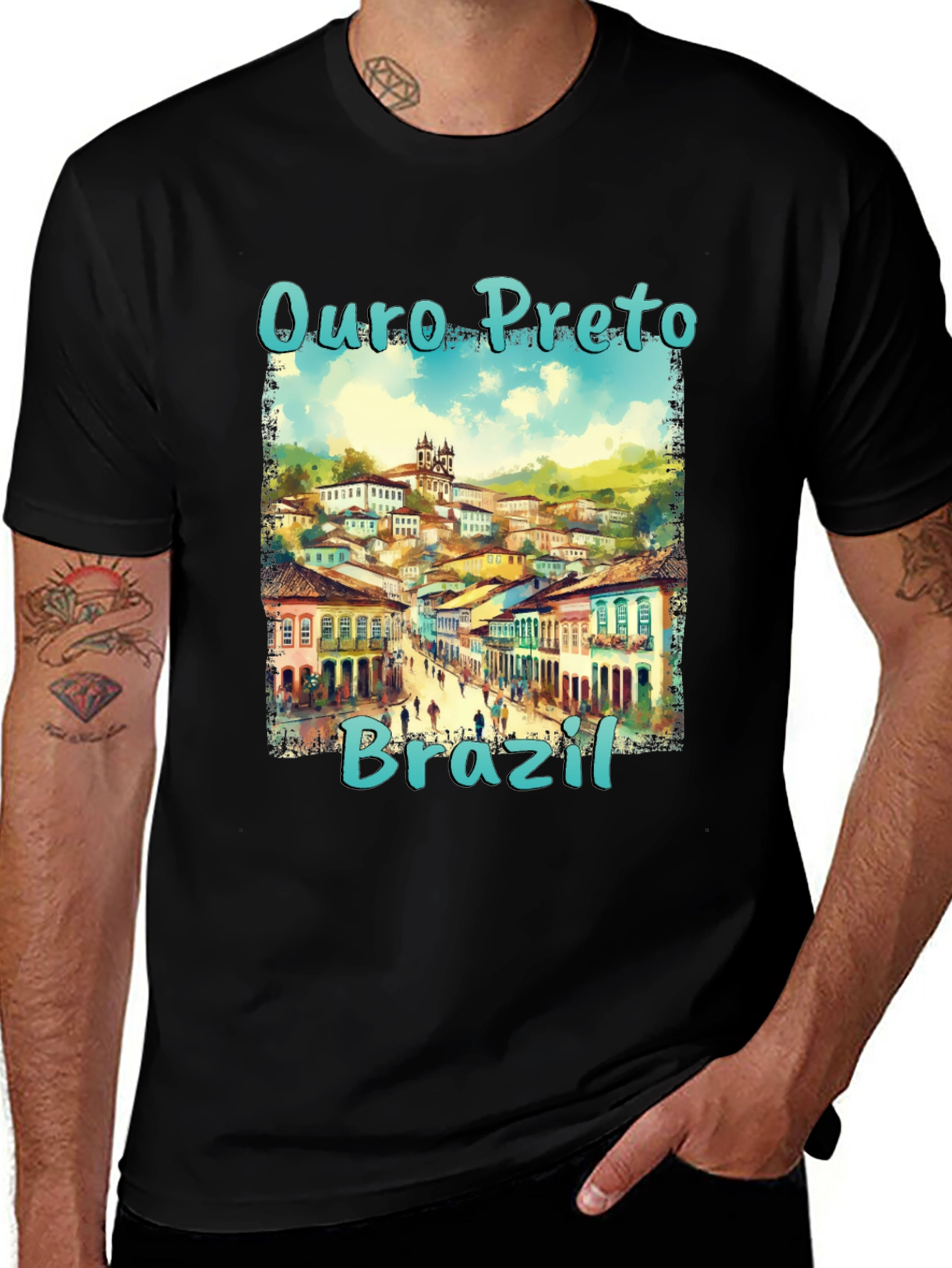 Variant 28 of Ouro Preto Brazil Graphic T-Shirt