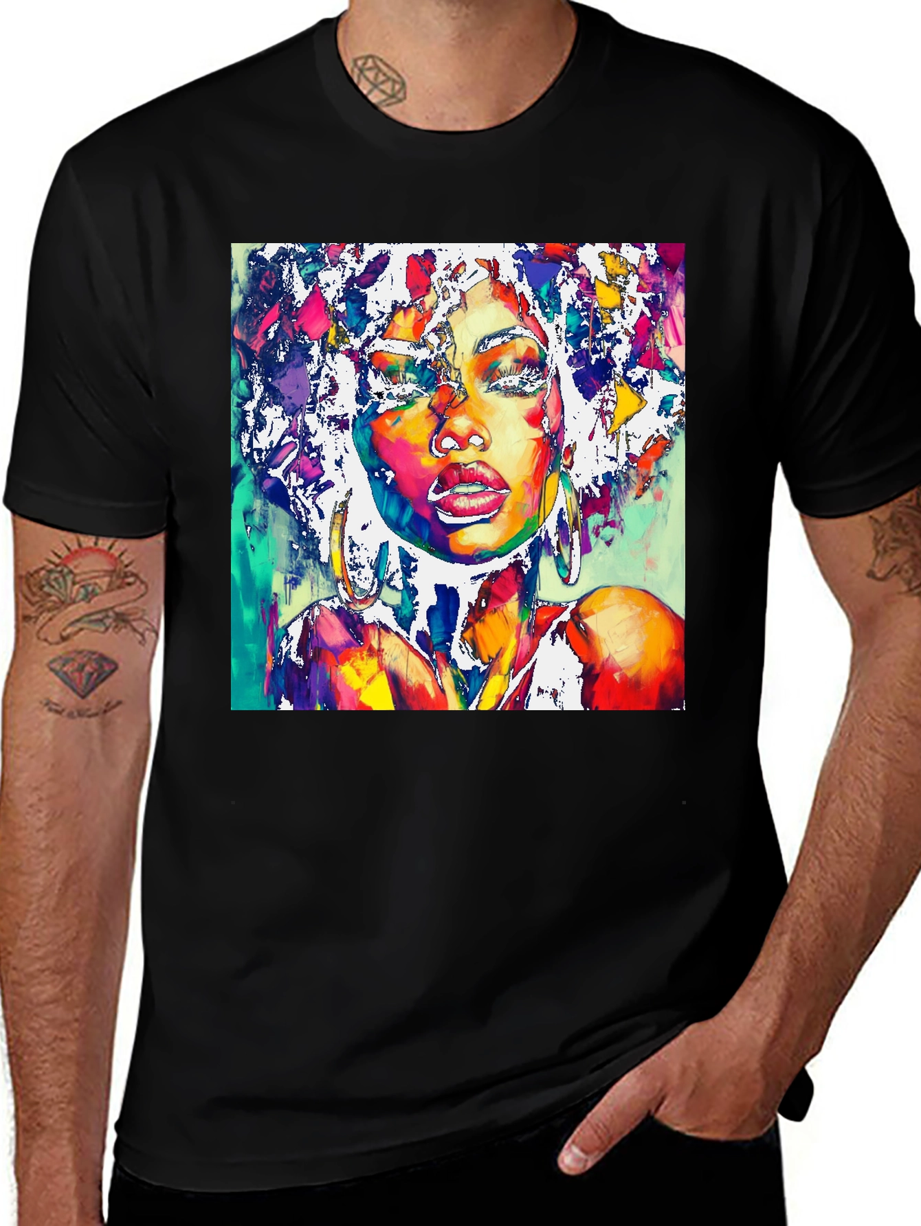 Variant 4 of Vibrant Woman Portrait Graphic T-Shirt