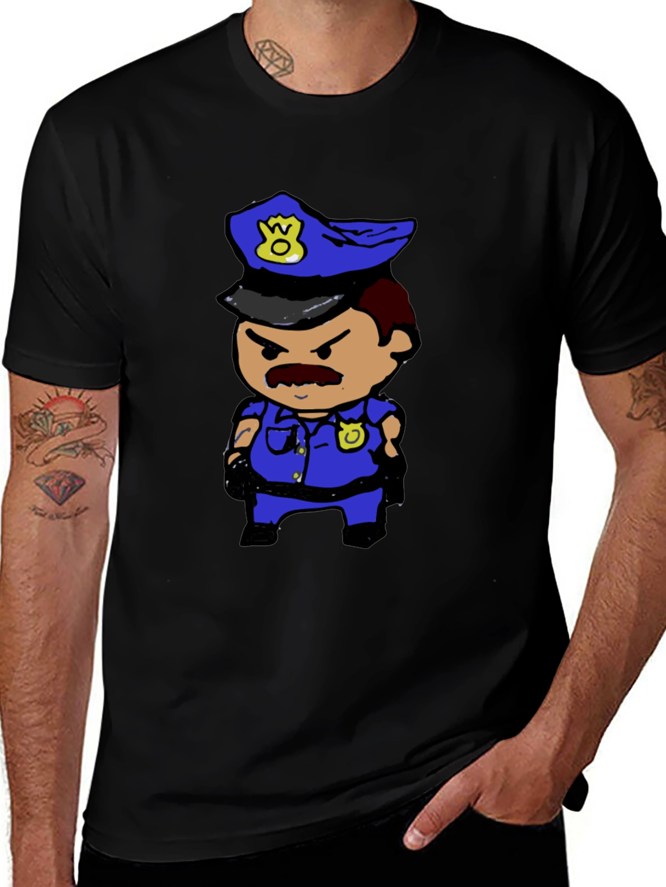 Variant 12 of Cartoon Cop T-Shirt
