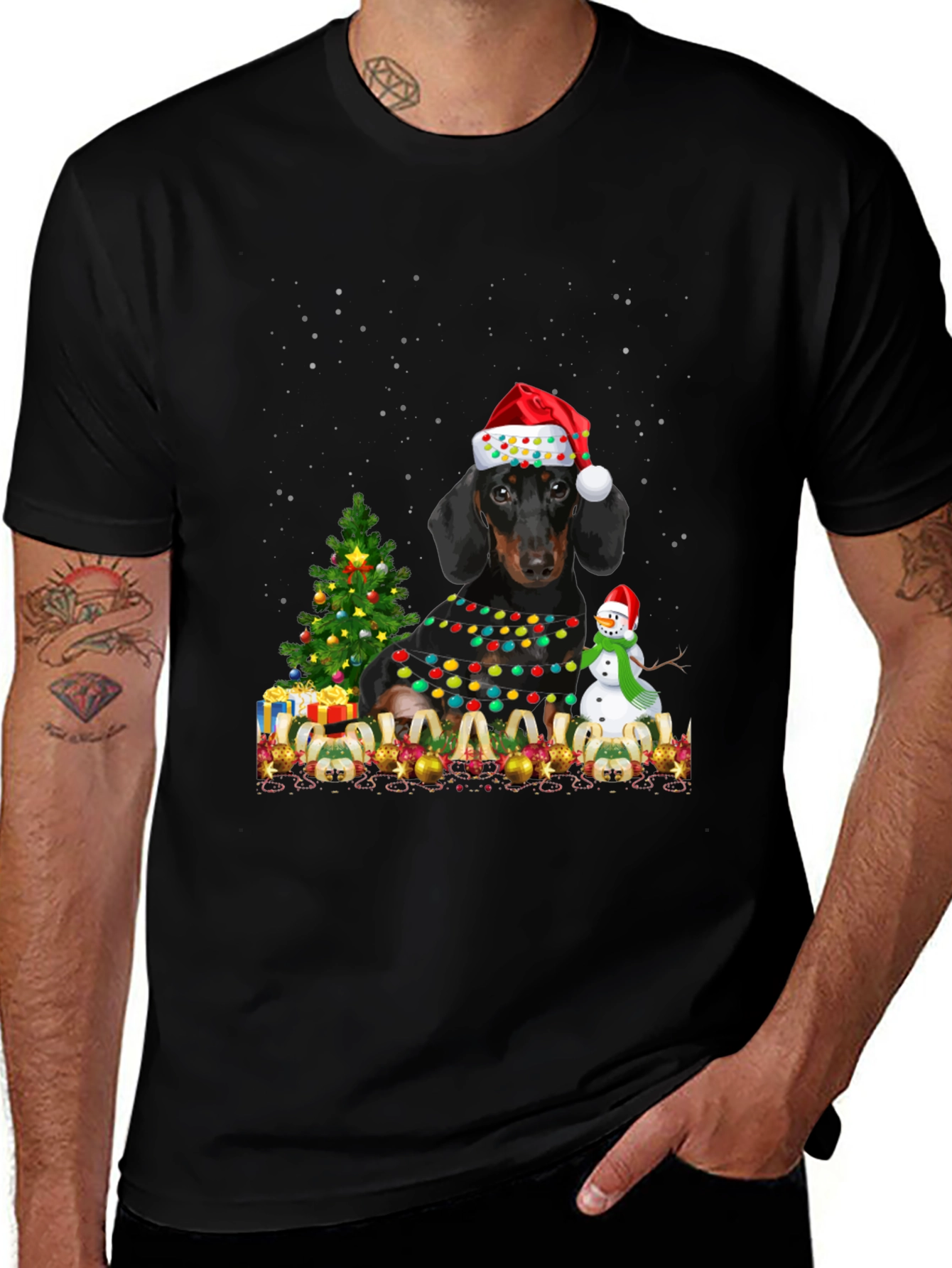 Dachshund Christmas T-Shirt - Holiday Dog Tee
