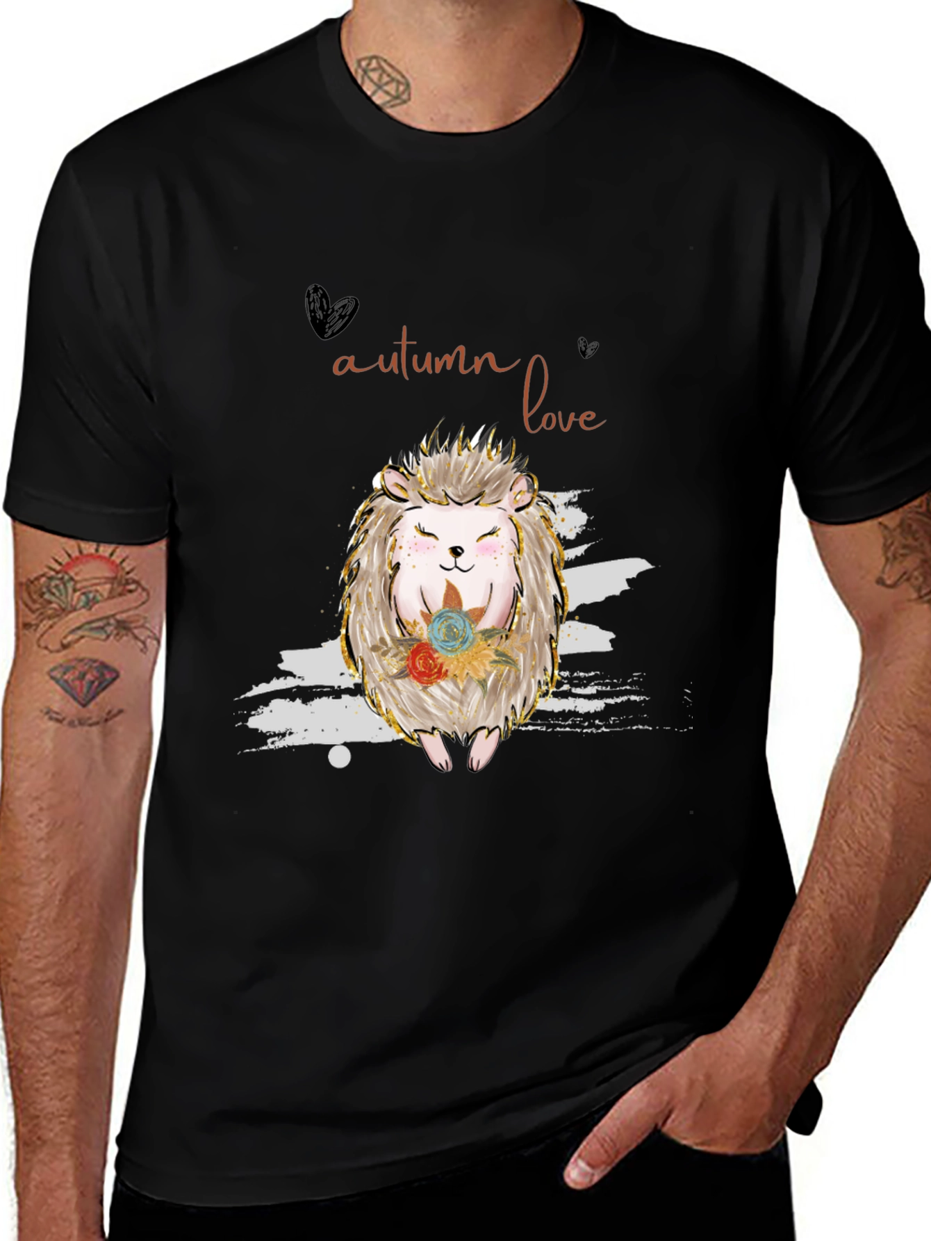 Autumn Love Hedgehog Graphic Tee