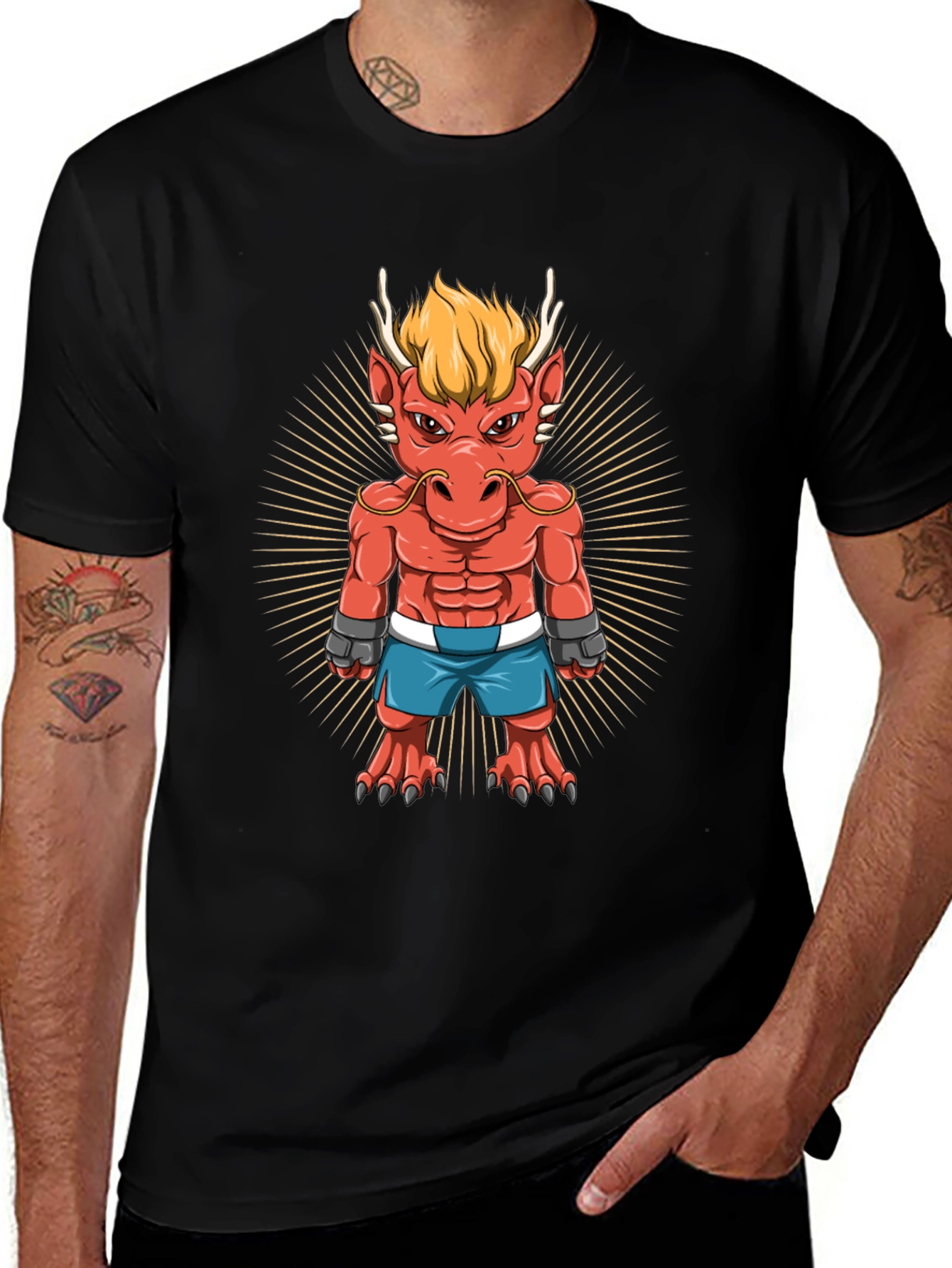 Variant 18 of Dragon MMA Fighter Graphic T-Shirt
