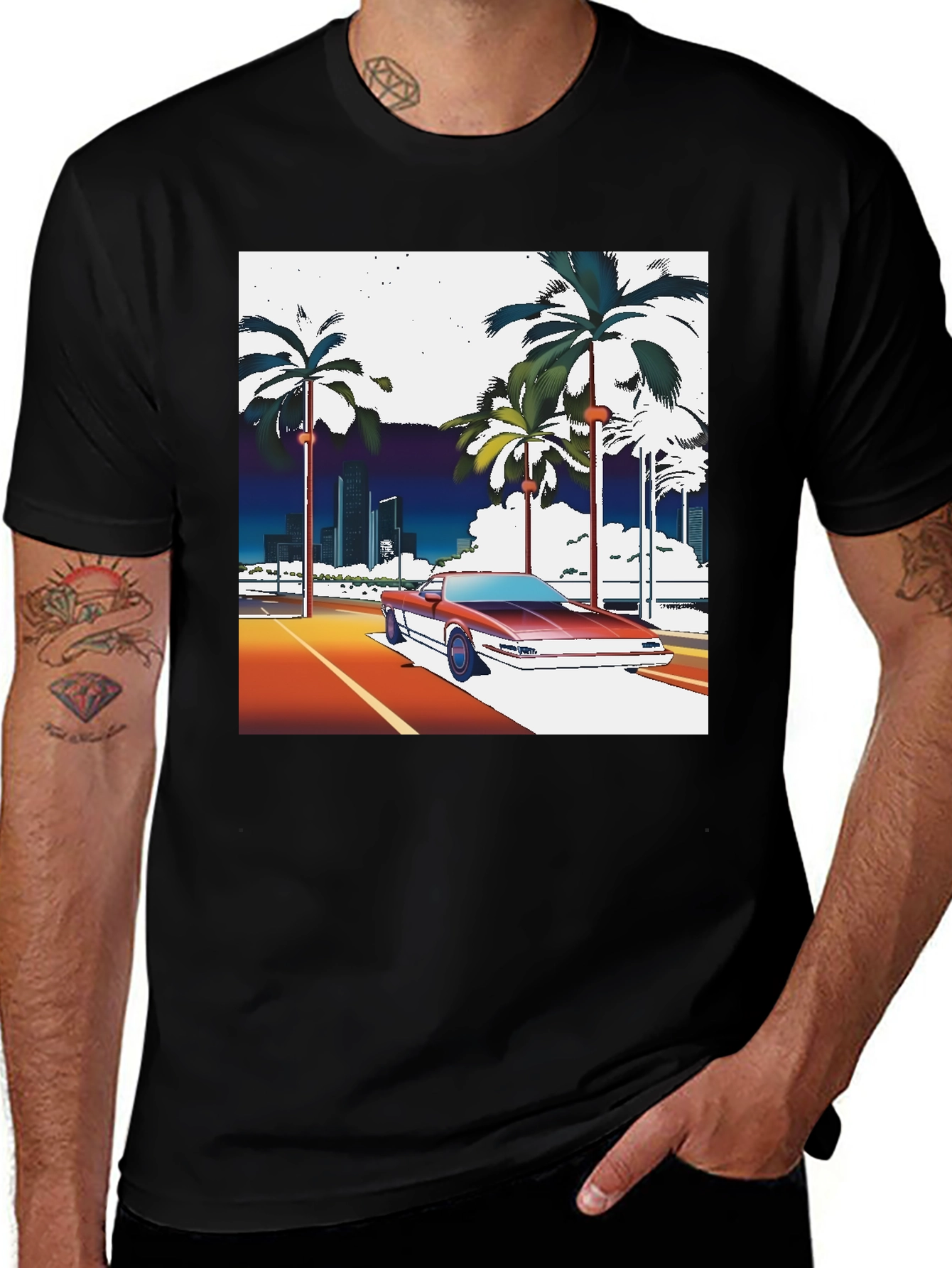 Variant 26 of Retro Wave T-Shirt - Miami Vice Style