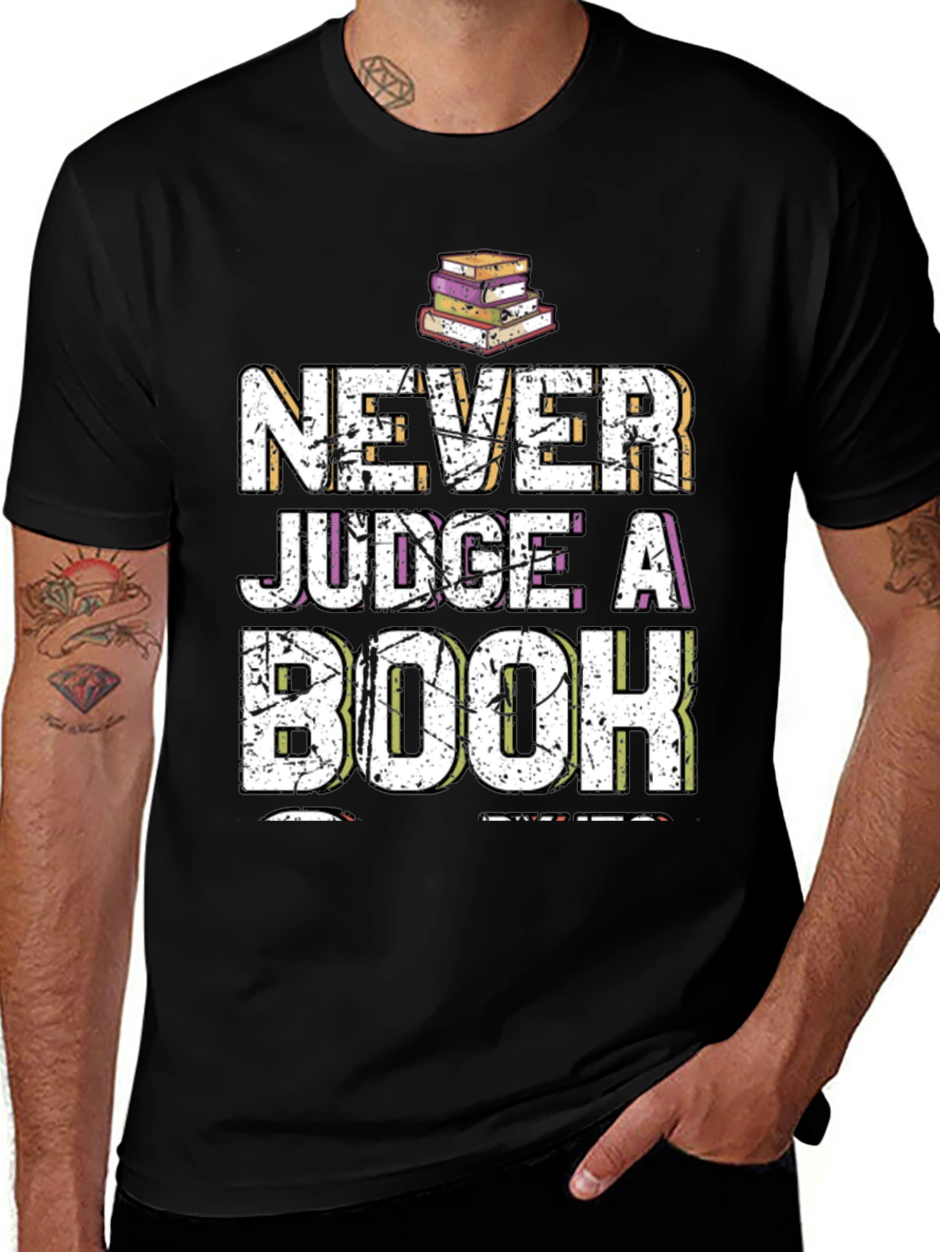 Variant 14 of Never Judge a Book by Its Cover Graphic Tee