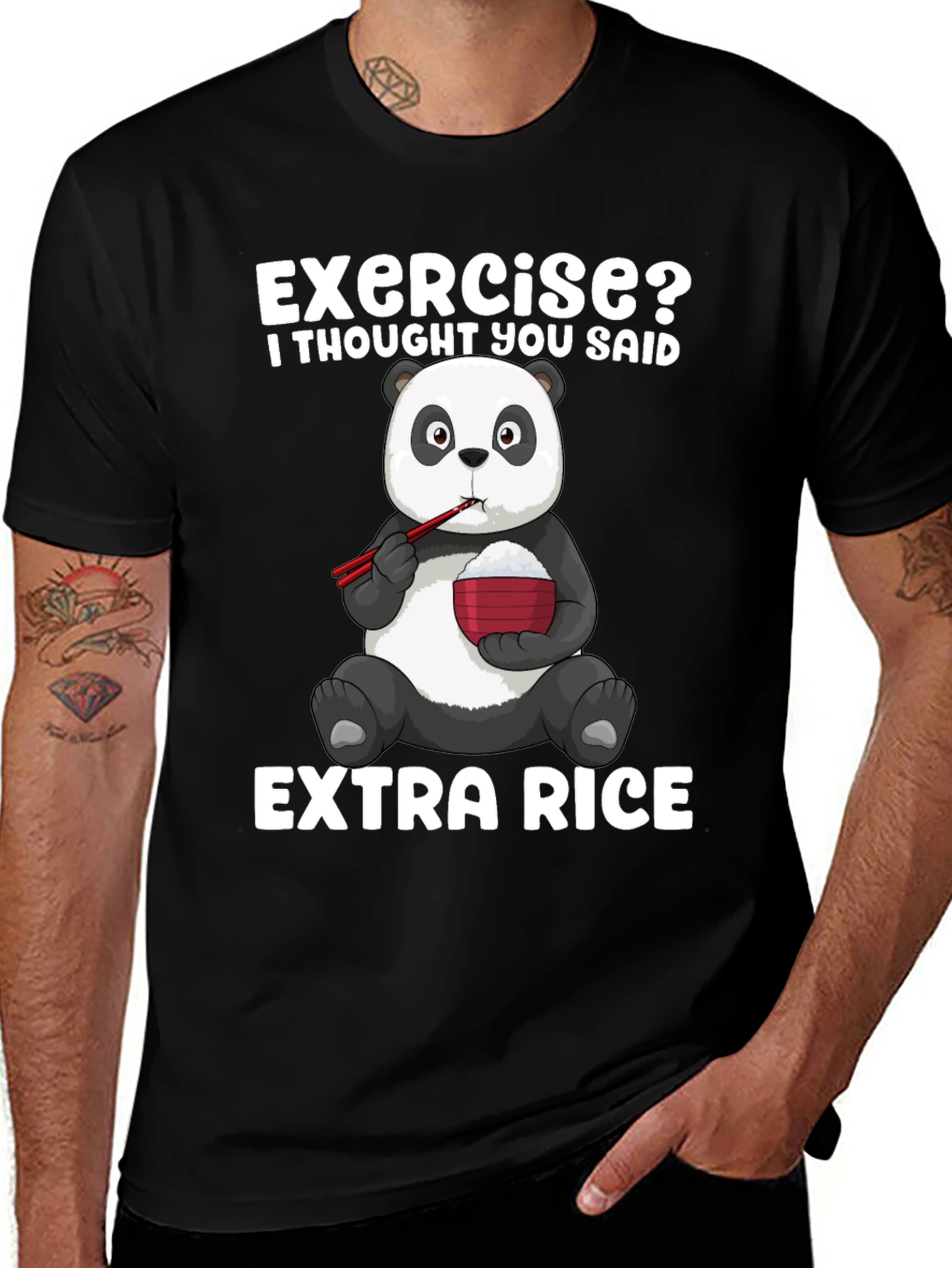 Variant 2 of Exercise? Extra Rice Panda T-Shirt