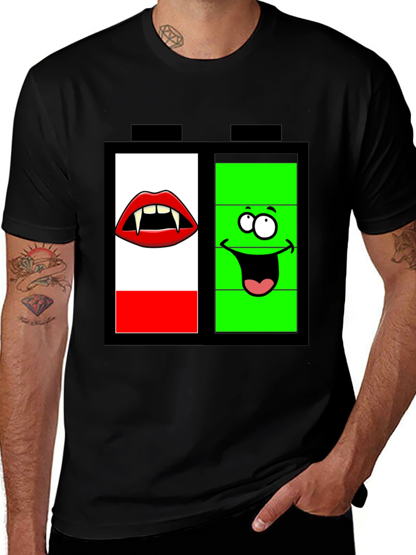 Variant 2 of Funny Battery Life Graphic T-Shirt