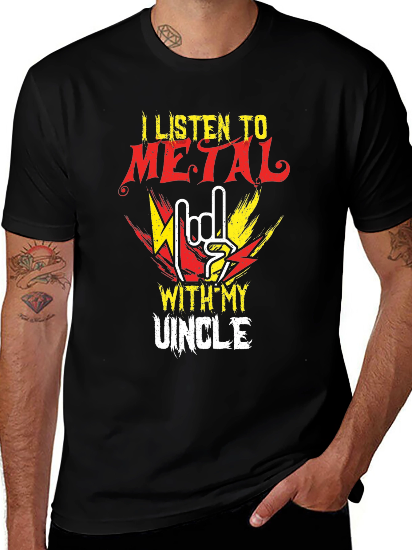 Variant 29 of I Listen to Metal With My Uncle T-Shirt