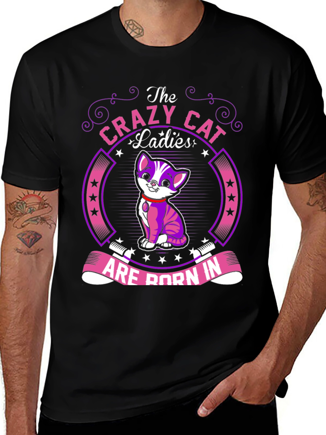 Variant 2 of Crazy Cat Ladies T-Shirt: Born In...