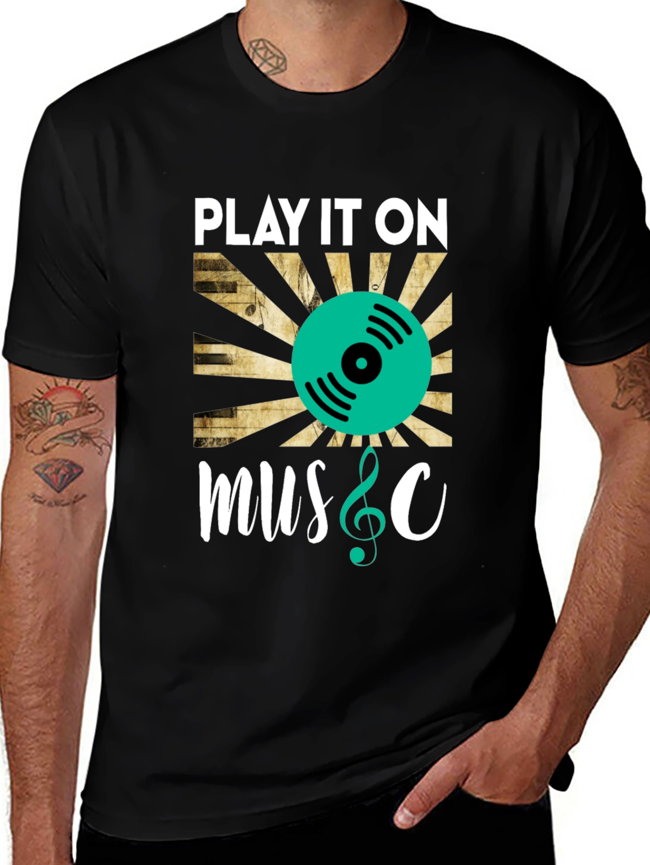 Variant 2 of Play It On Music Graphic Tee