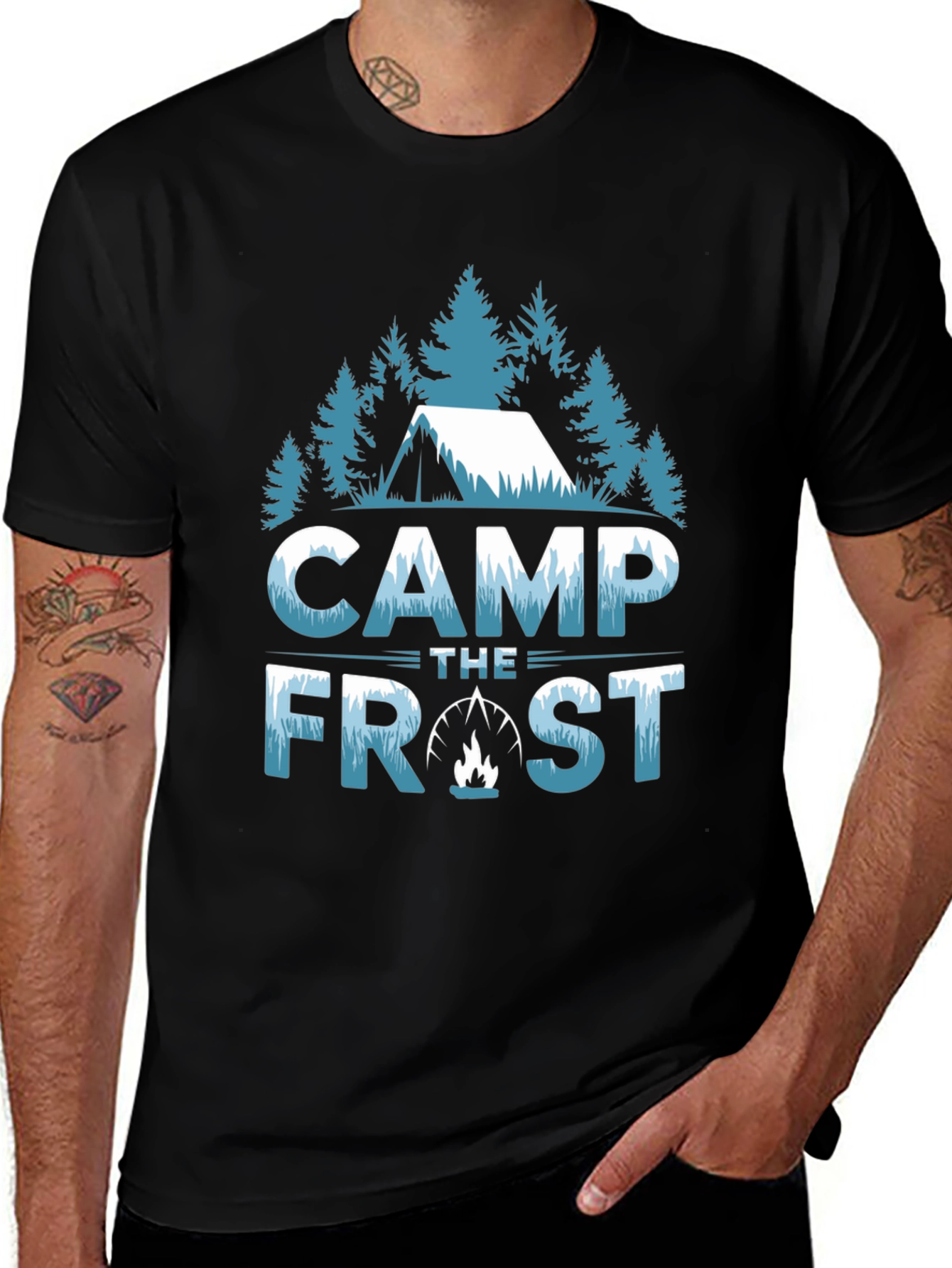 Variant 22 of Camp the Frost Graphic Tee - Adventure Awaits!