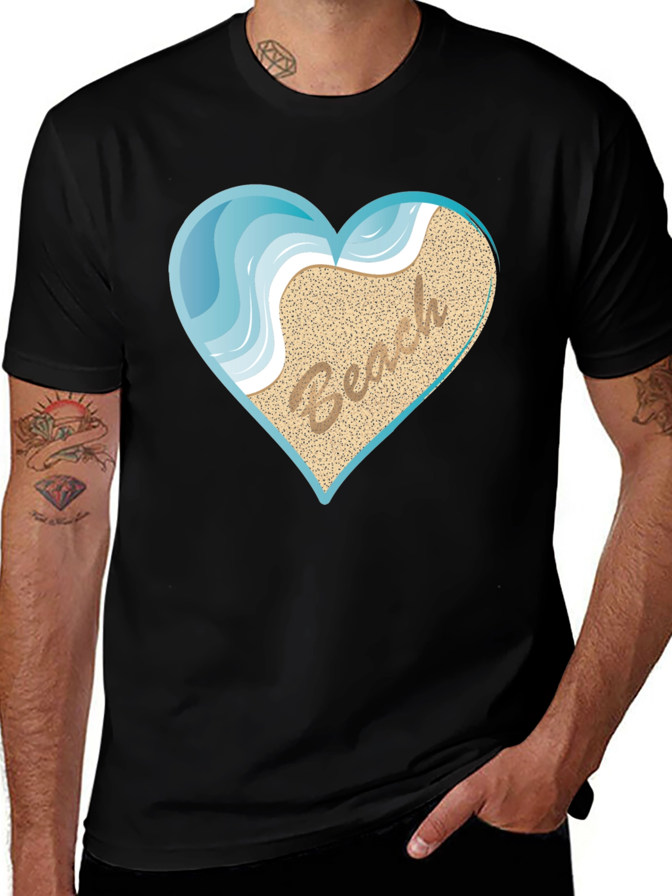 Beach Heart Graphic Tee - Summer Vibes
