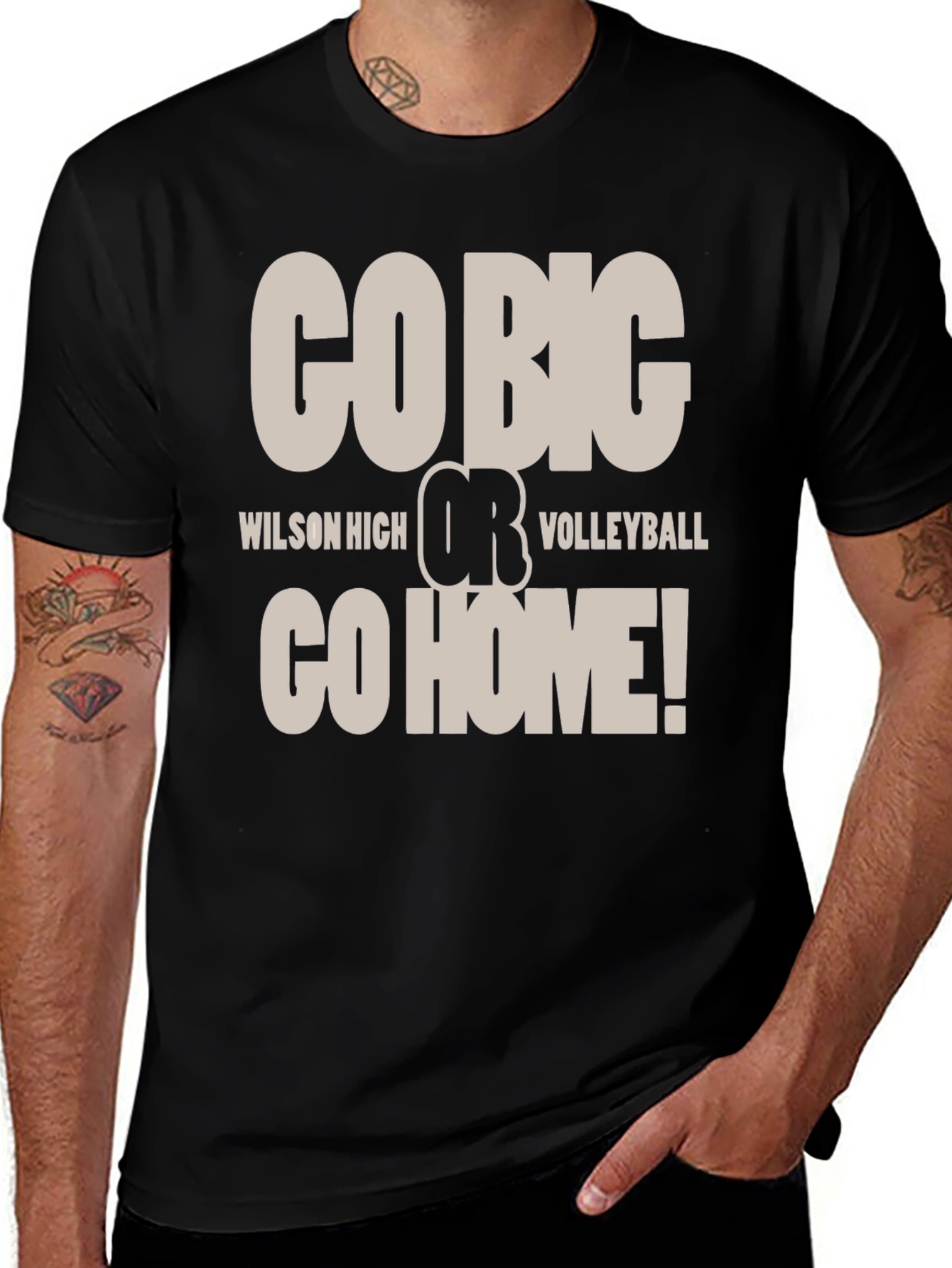 Variant 30 of Go Big or Go Home Volleyball T-Shirt