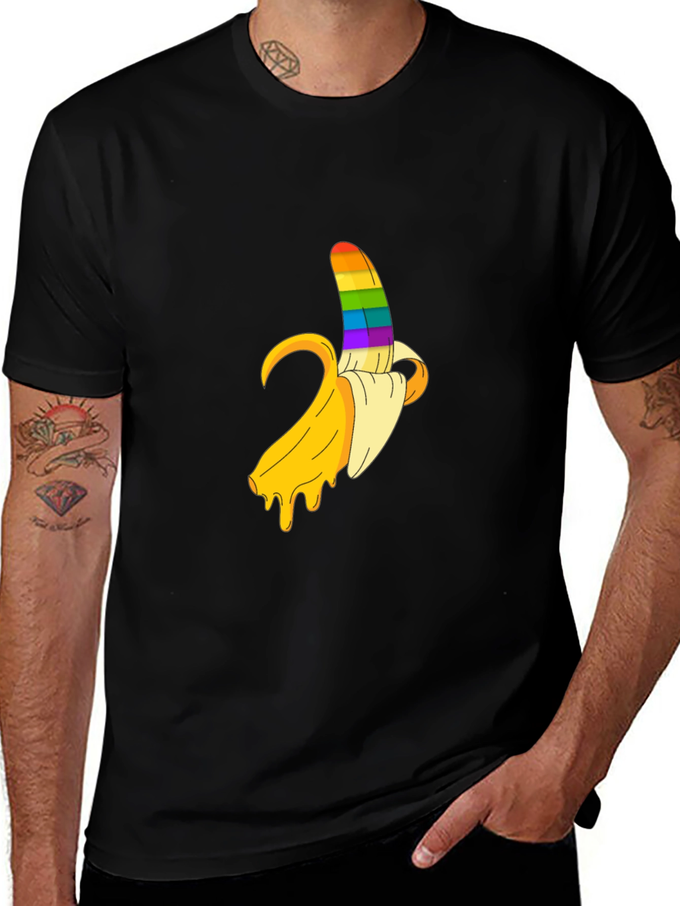 Variant 19 of Rainbow Banana Graphic T-Shirt