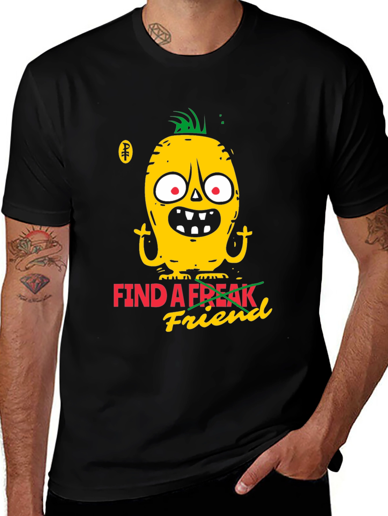 Variant 3 of Find a Freak Friend Graphic Tee - Black