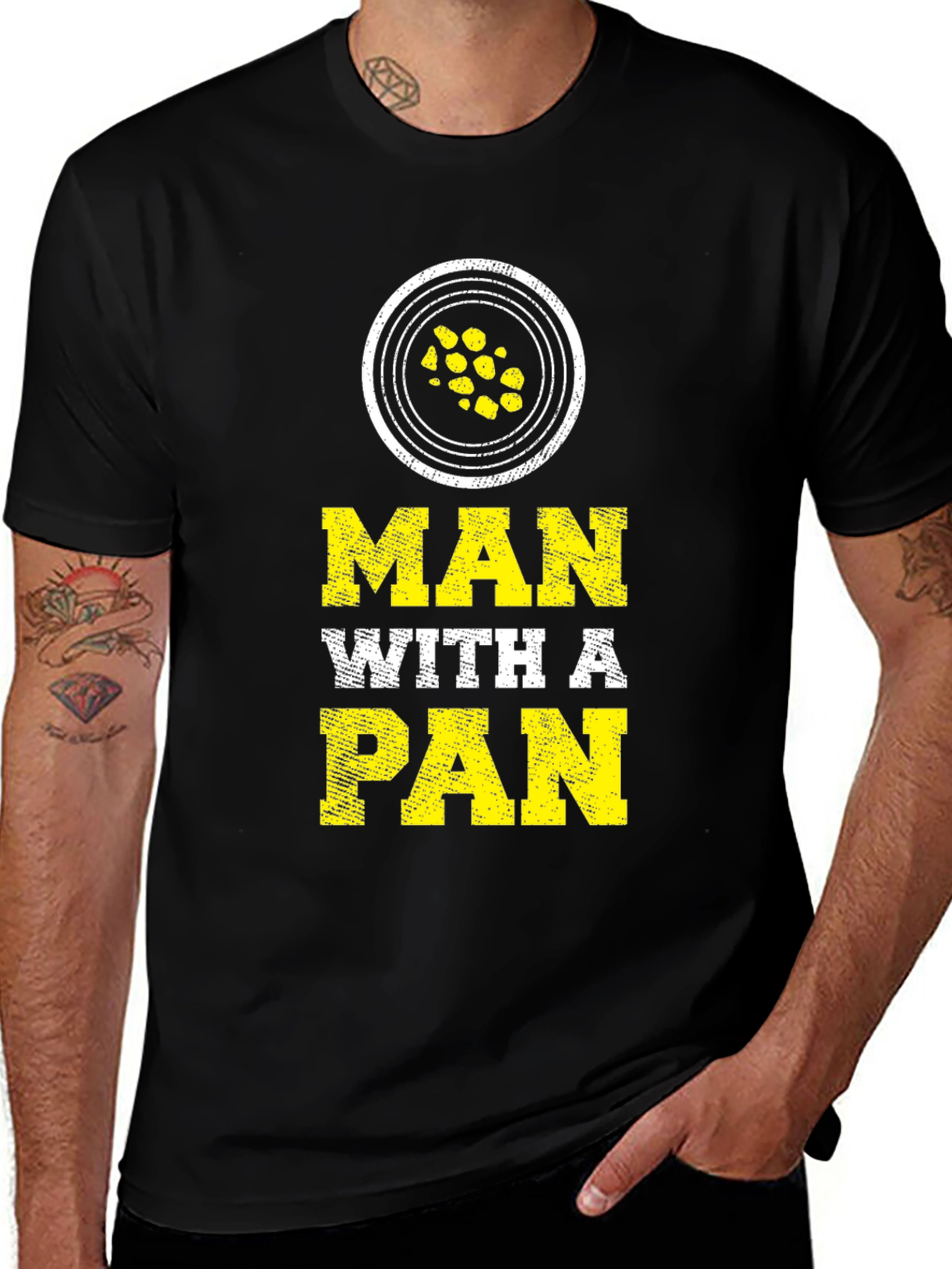 Variant 8 of Man With a Pan T-Shirt - Funny Chef Cooking Tee