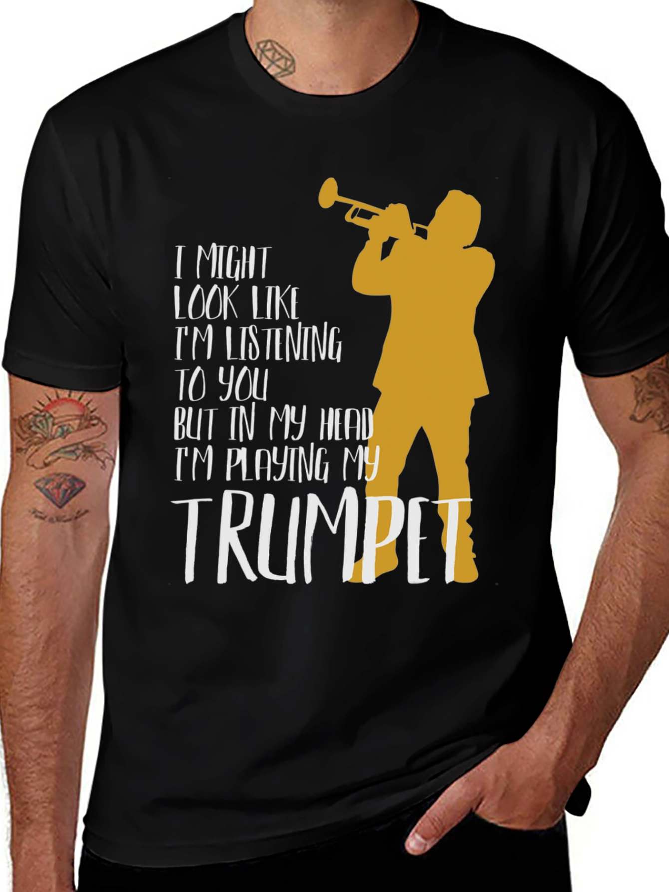 Variant 16 of Trumpet Player T-Shirt: I'm Playing My Trumpet!
