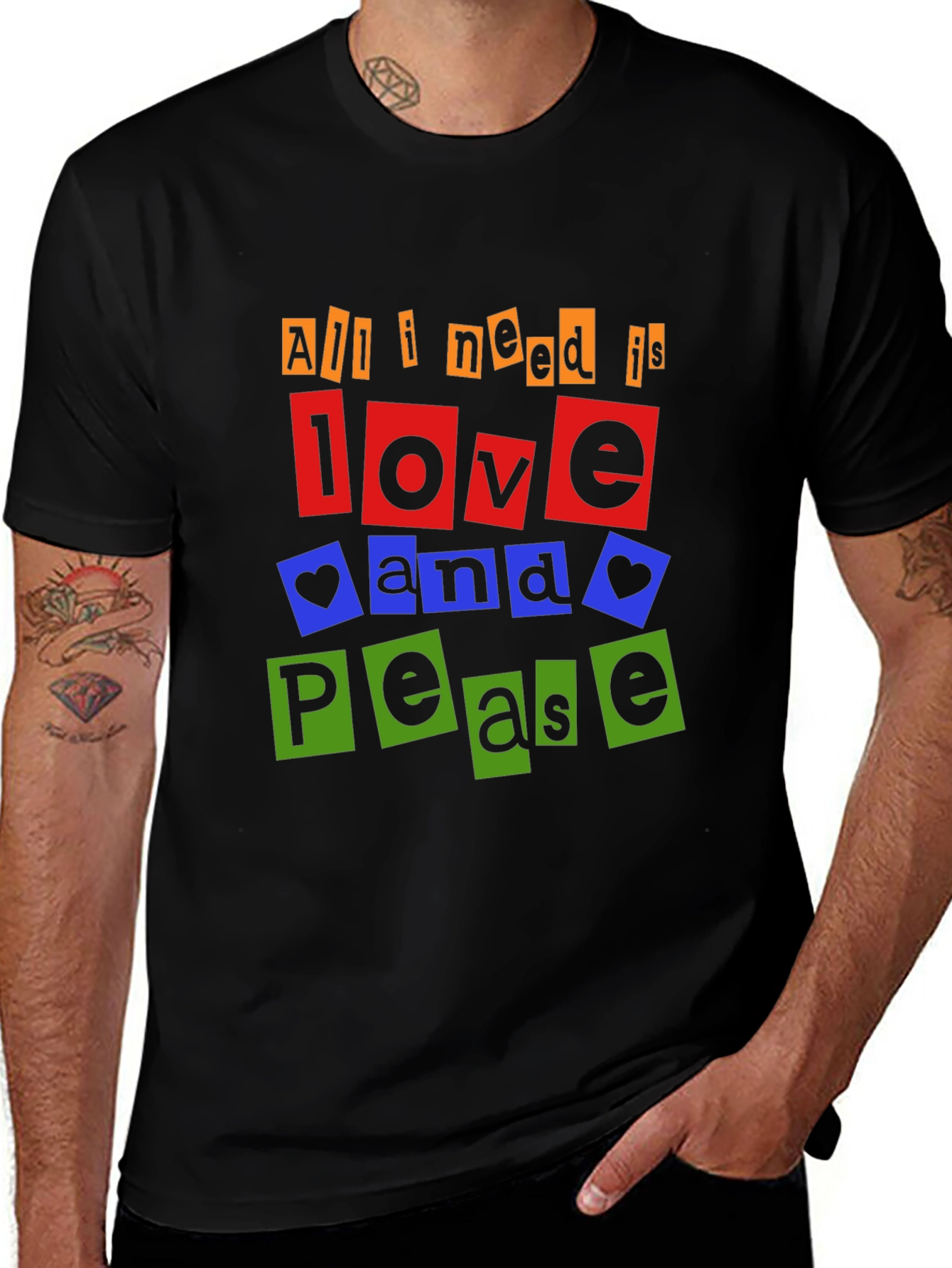 Variant 24 of All I Need is Love and Peace T-Shirt