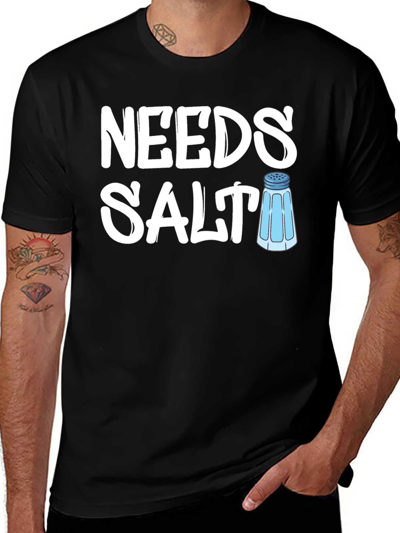 Needs Salt Funny Graphic T-Shirt