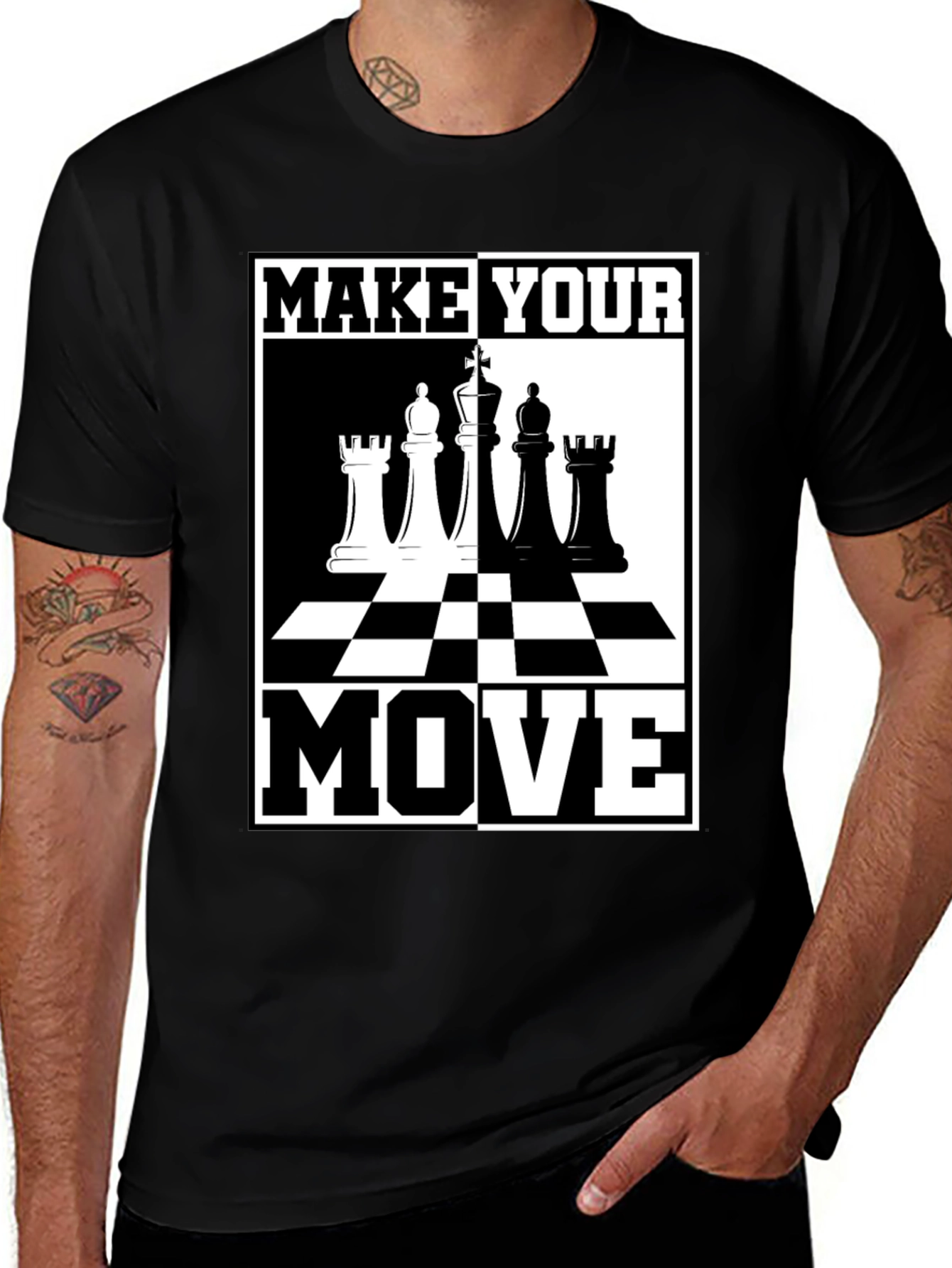 Variant 16 of Make Your Move Chess Graphic T-Shirt